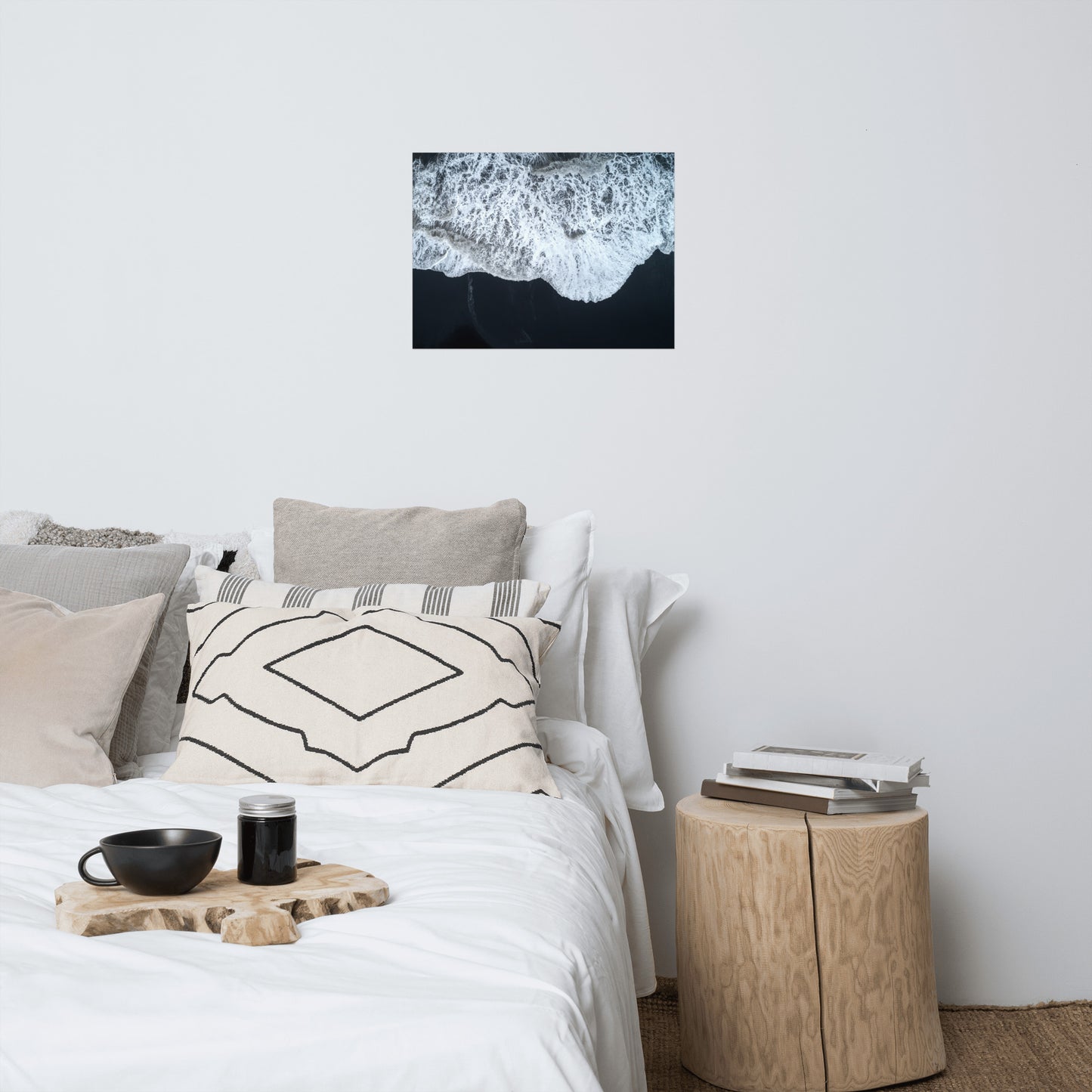 White Waters and Black Sand Landscape Photo Loose Wall Art Prints