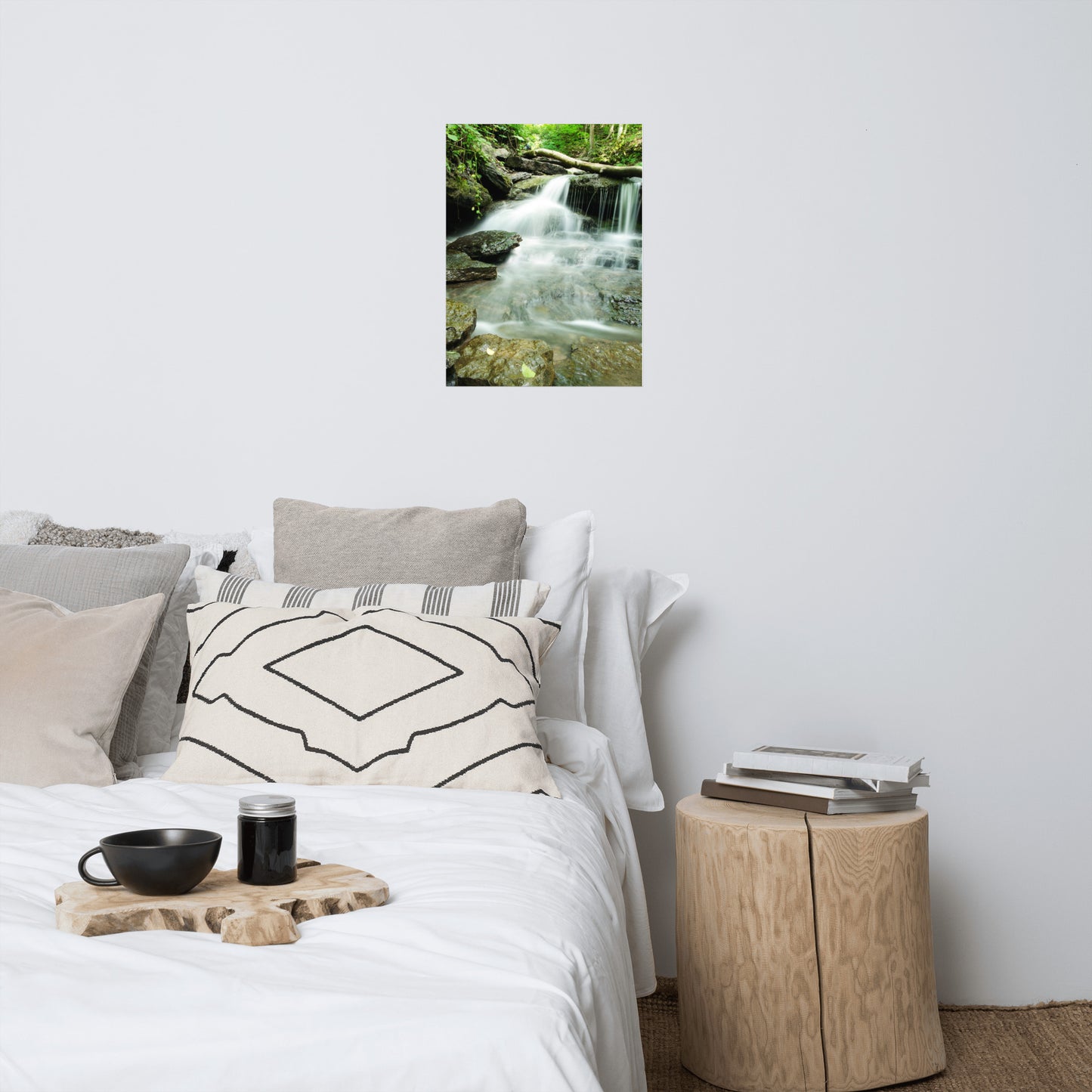 Pixley Falls 2 Waterfalls Rustic Farmhouse Style Landscape Photo Loose Wall Art Print