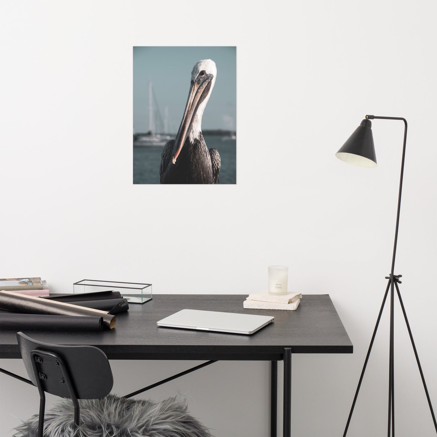 Bob The Pelican 3 Colorized Loose Wall Art Print