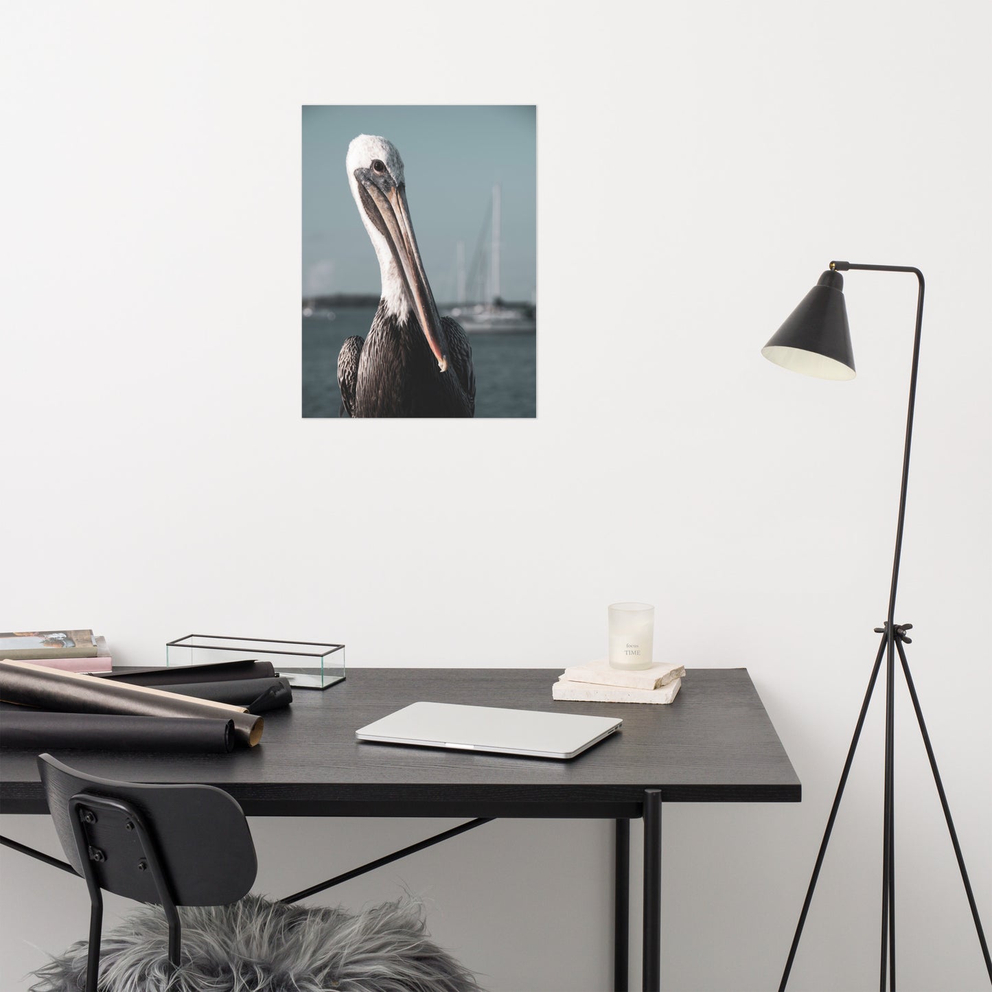 Bob The Pelican 3R Colorized Loose Wall Art Print