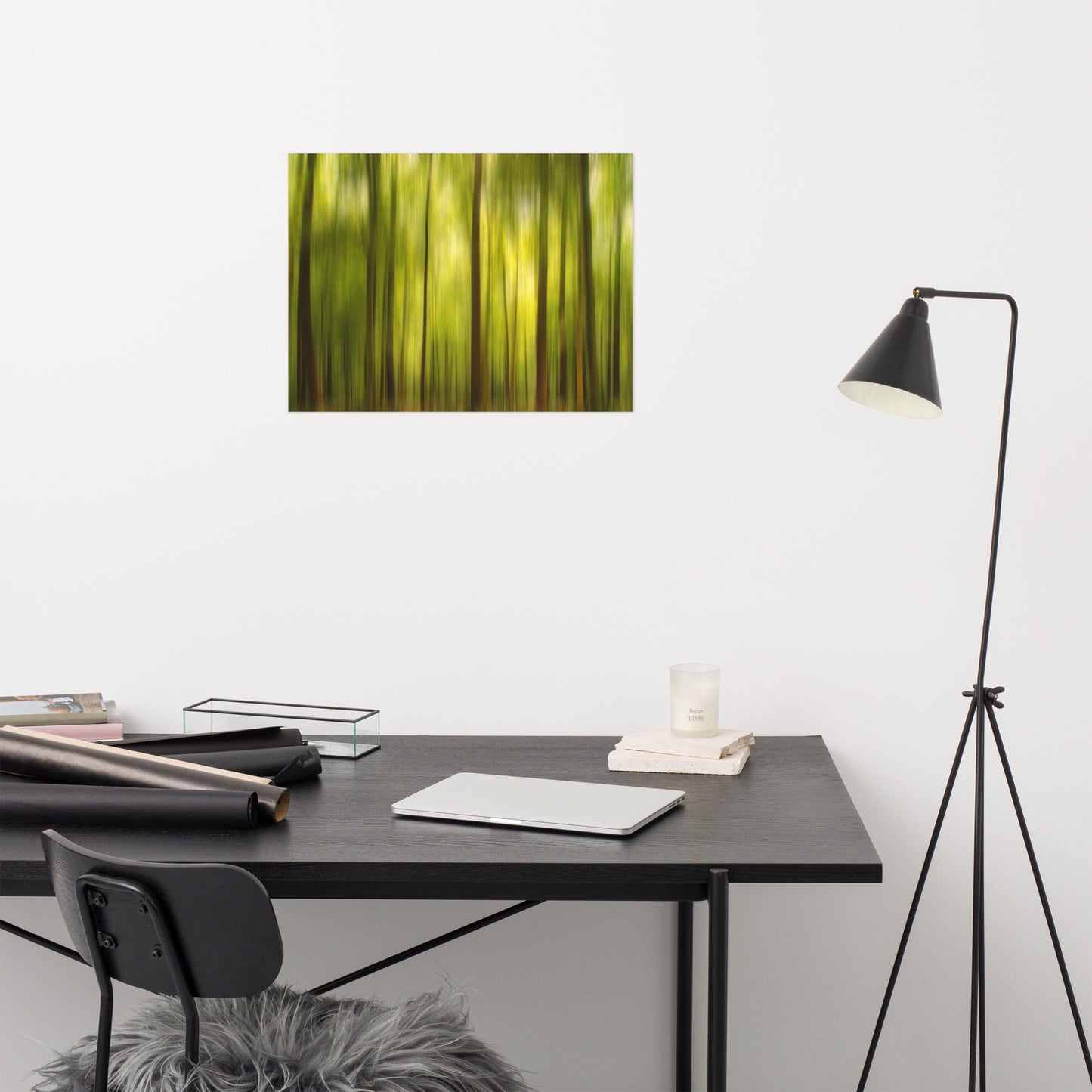 Warmth of the Forests Colors Abstract Rustic Farmhouse Style Landscape Photo Unframed Wall Art Print