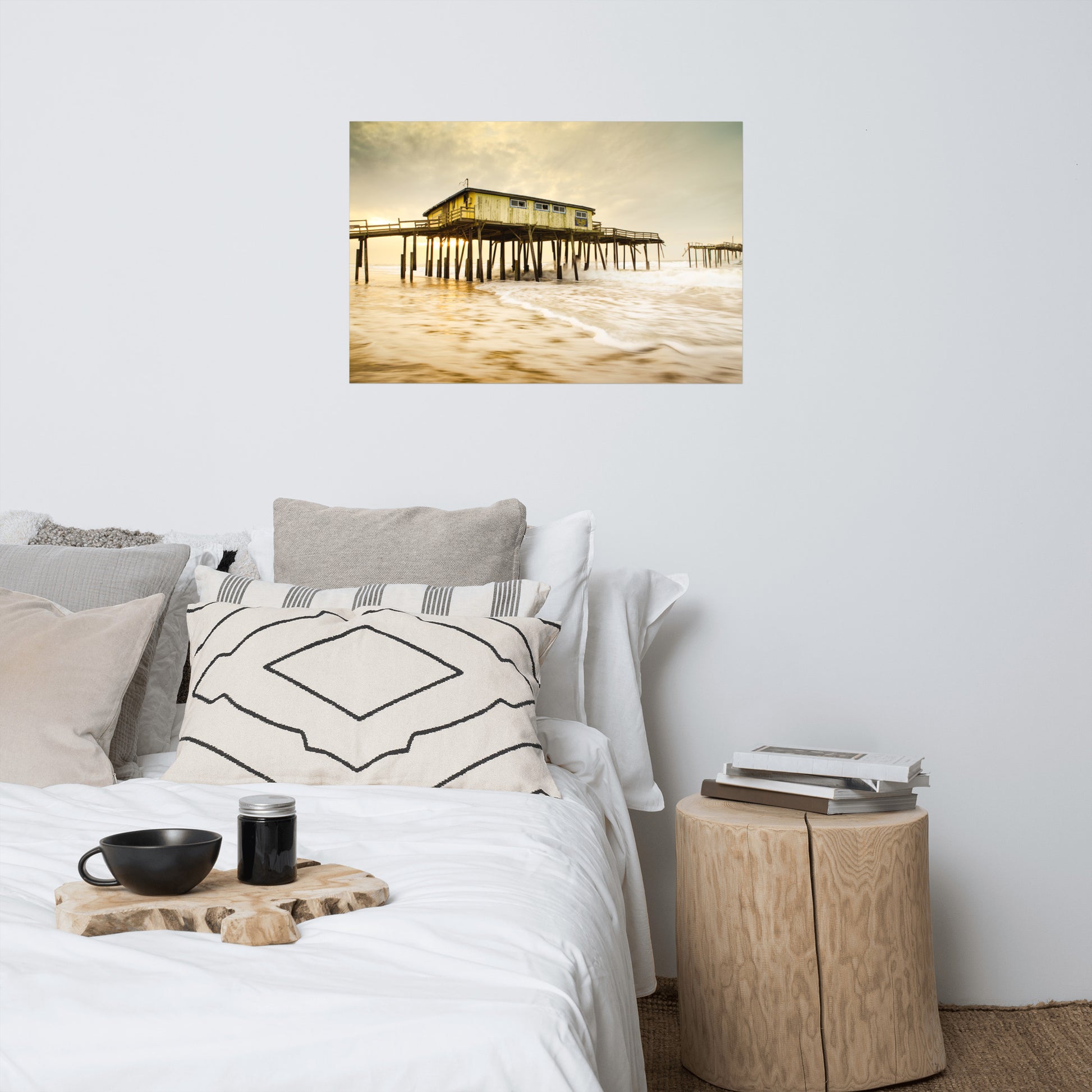 Abandoned Frisco Fishing Pier Coastal Landscape Photo Loose Wall Art Prints