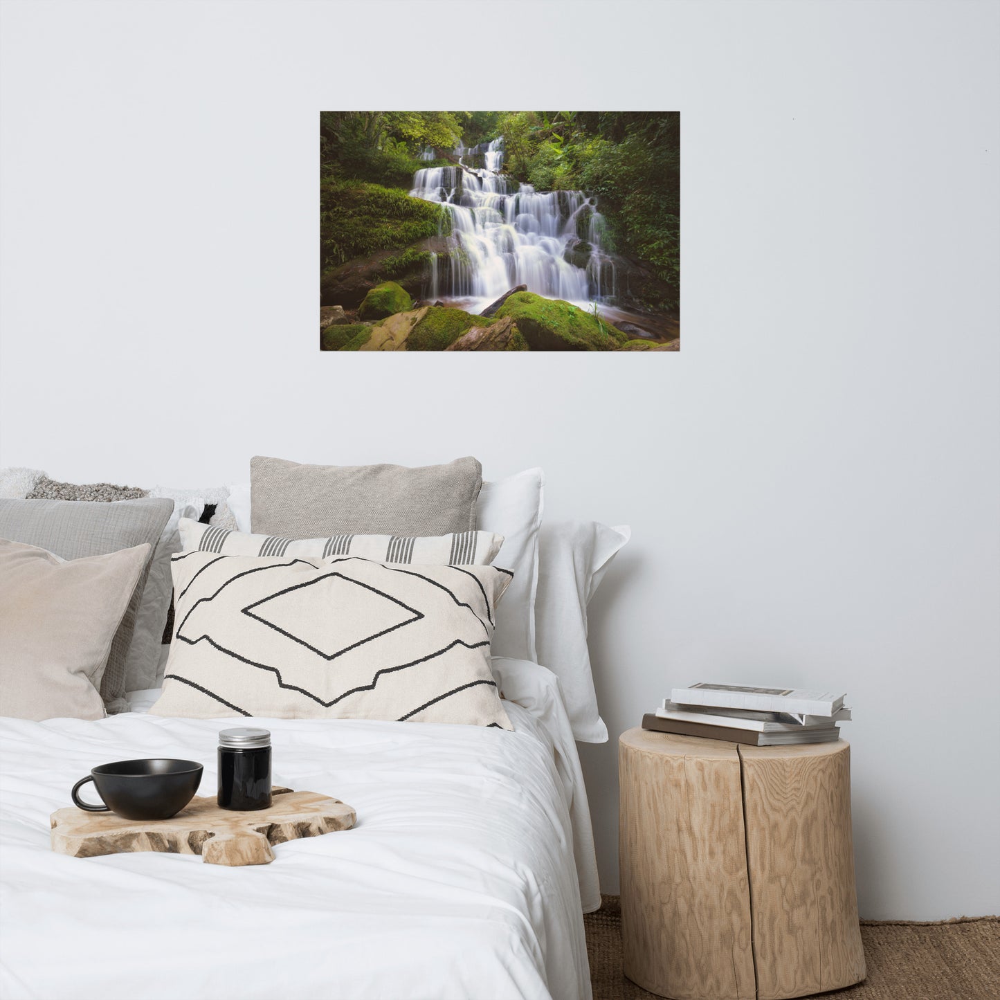 Cascading Water at Mun Daeng Waterfall Landscape Photo Loose Wall Art Prints