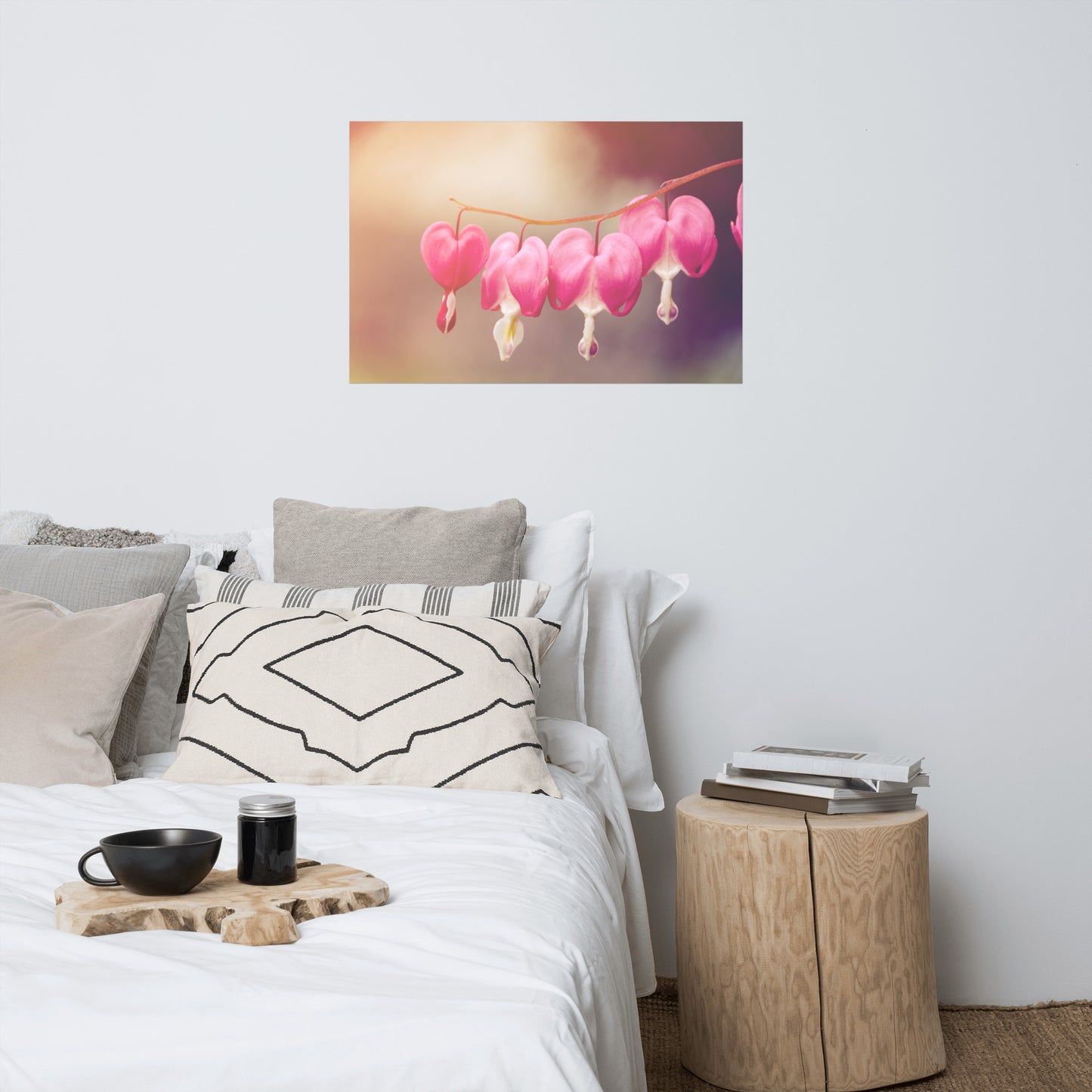 Be Still My Bleeding Heart Warm Summer Glow Floral Nature Photo Loose Unframed Wall Art Prints