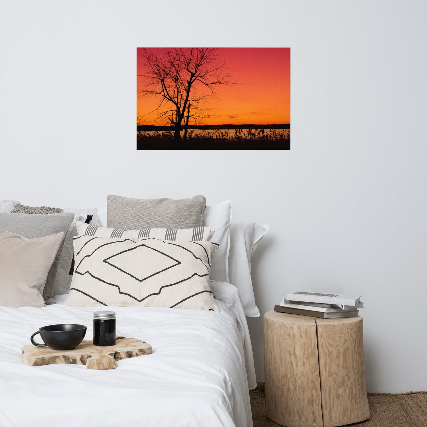 Burning Skies Rustic Farmhouse Style Landscape Photo Loose Wall Art Prints