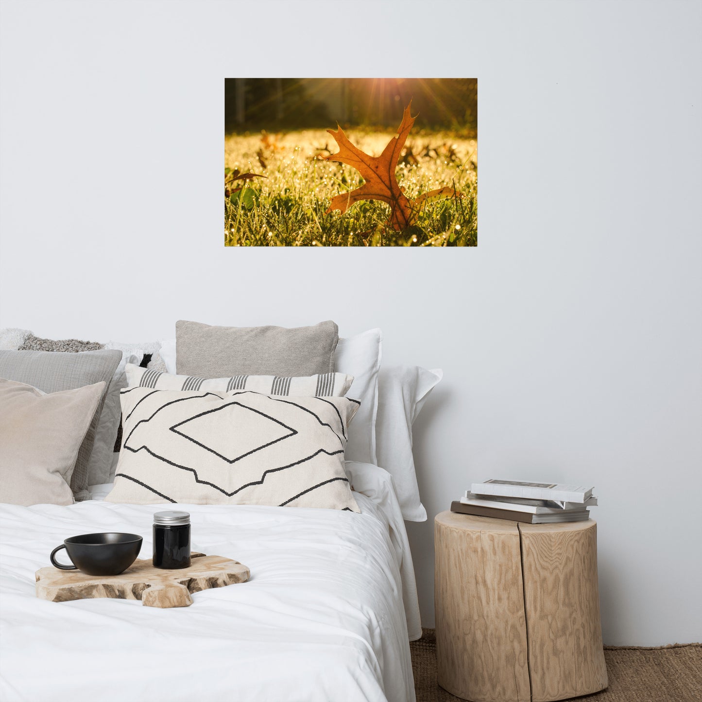 Fall Leaf in Morning Sun Farmhouse Style Botanical Nature Photo Loose Unframed Wall Art Prints