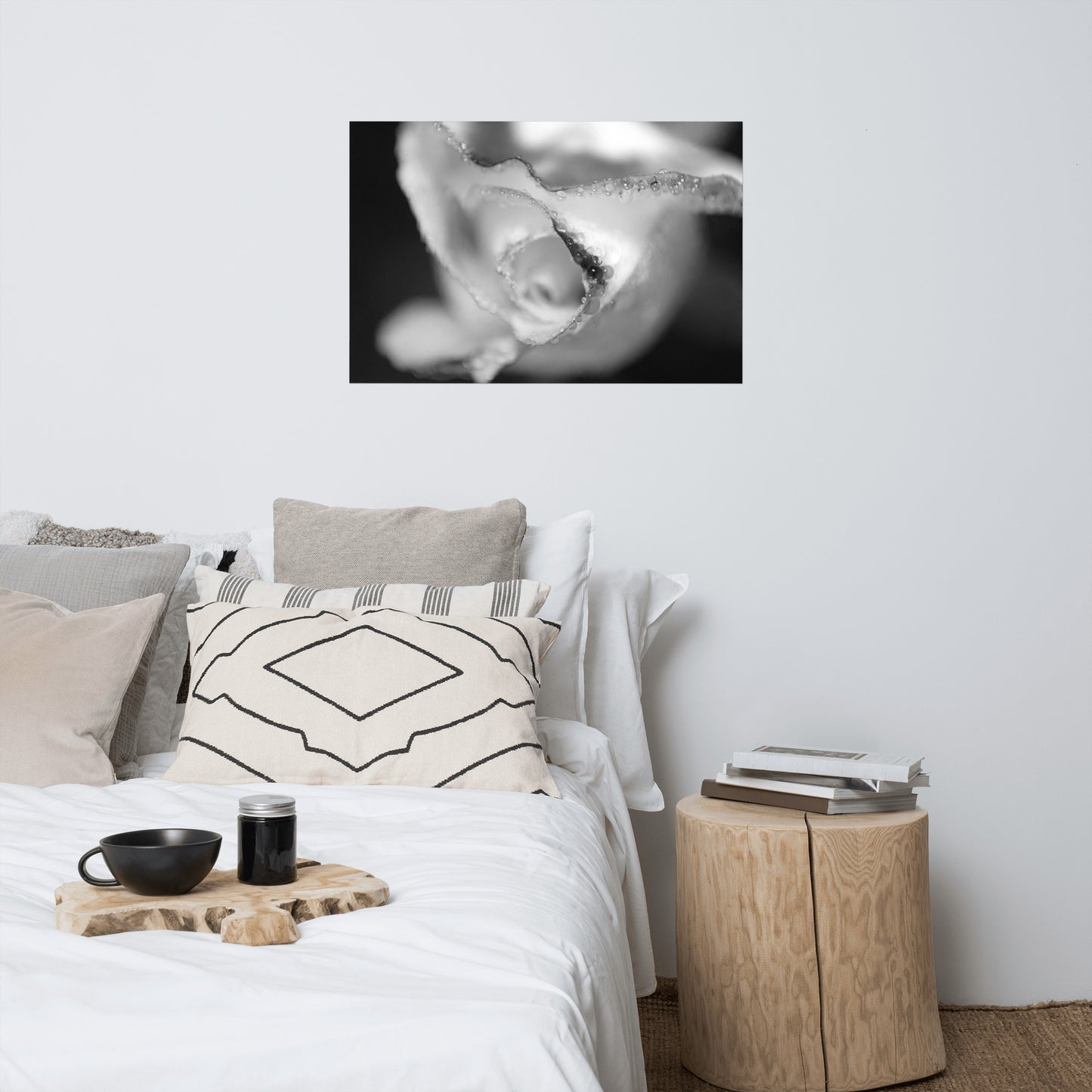 Infrared Rose Black and White Floral Nature Photo Loose Unframed Wall Art Prints