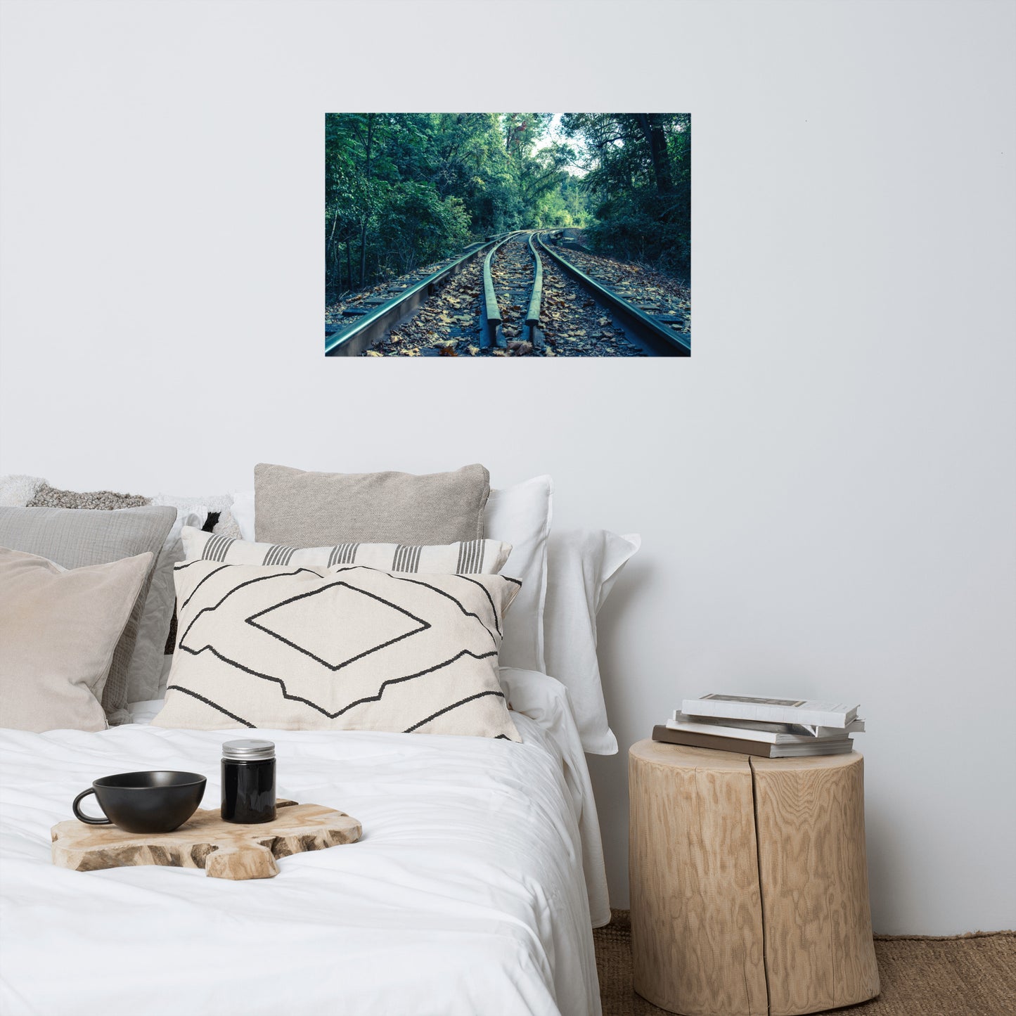 Lead Me Into The Light Colorized Rustic Industrial Farmhouse Style Landscape Photo Loose Wall Art Prints