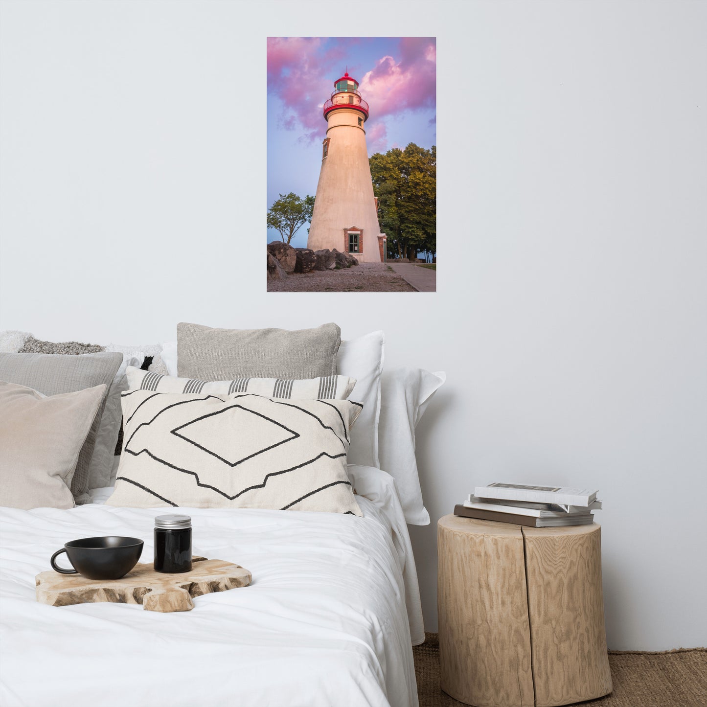Marblehead Lighthouse at Sunset Landscape Photo Loose Wall Art Print