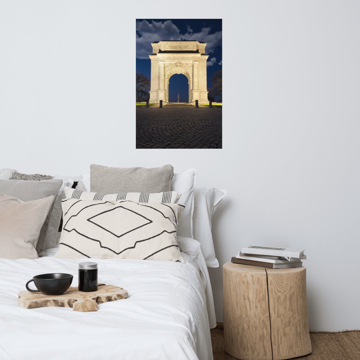 Night Photo At Valley Forge Arch - Urban Landscape Loose Unframed Wall Art Prints