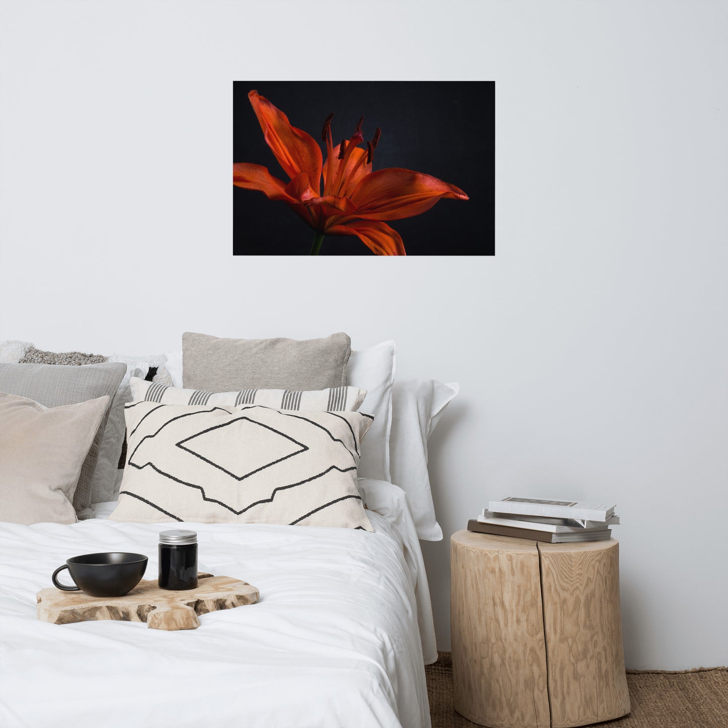 Orange Lily with Backlight Floral Nature Photo Loose Unframed Wall Art Prints