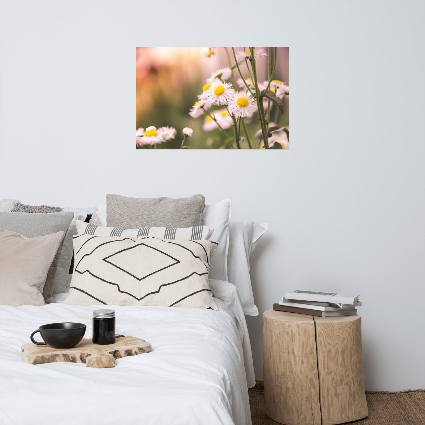 Philadelphia Fleabane Cluster Softened Floral Nature Photo Loose Unframed Wall Art Prints