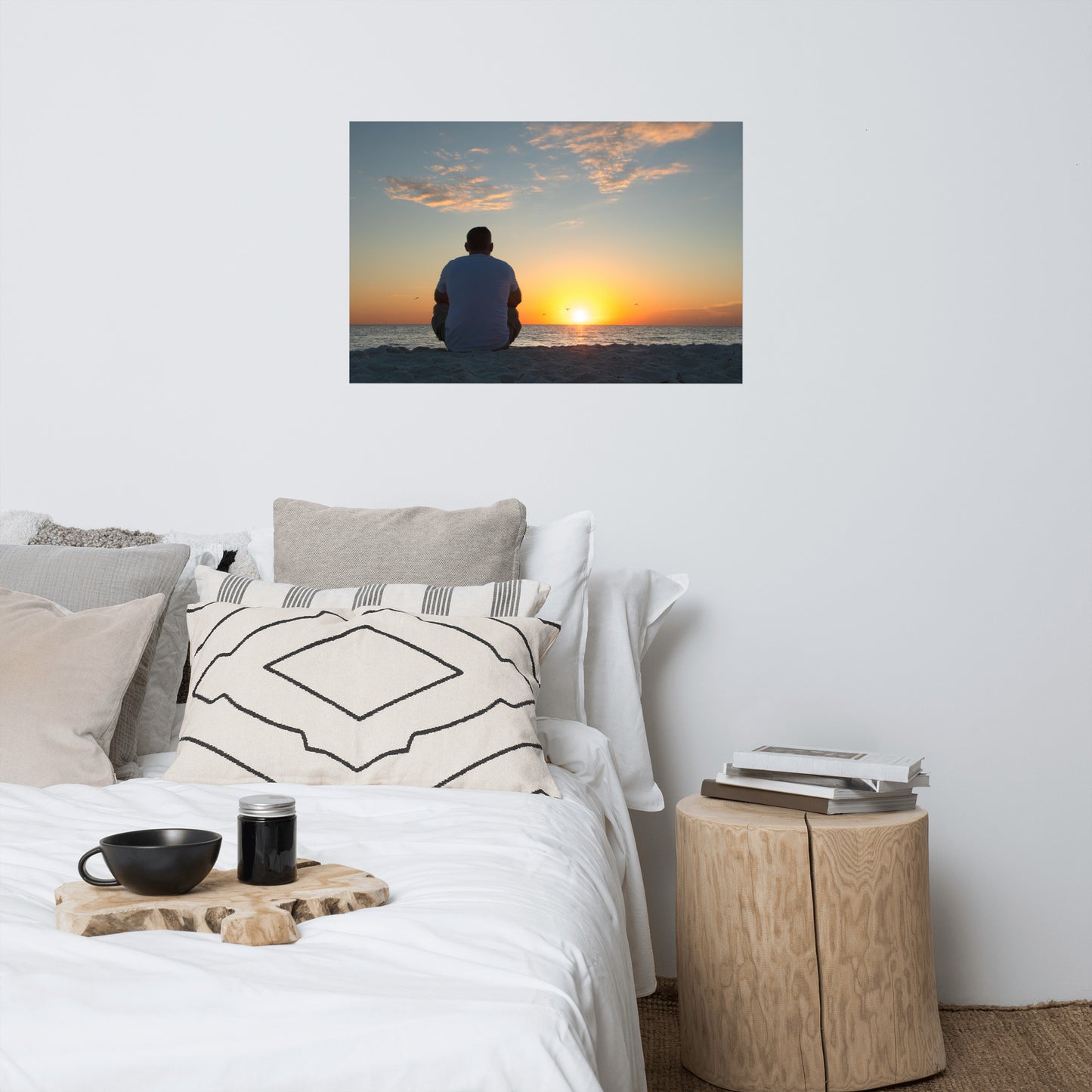 Reflections of The Day Coastal Sunset Landscape Photo Paper Poster