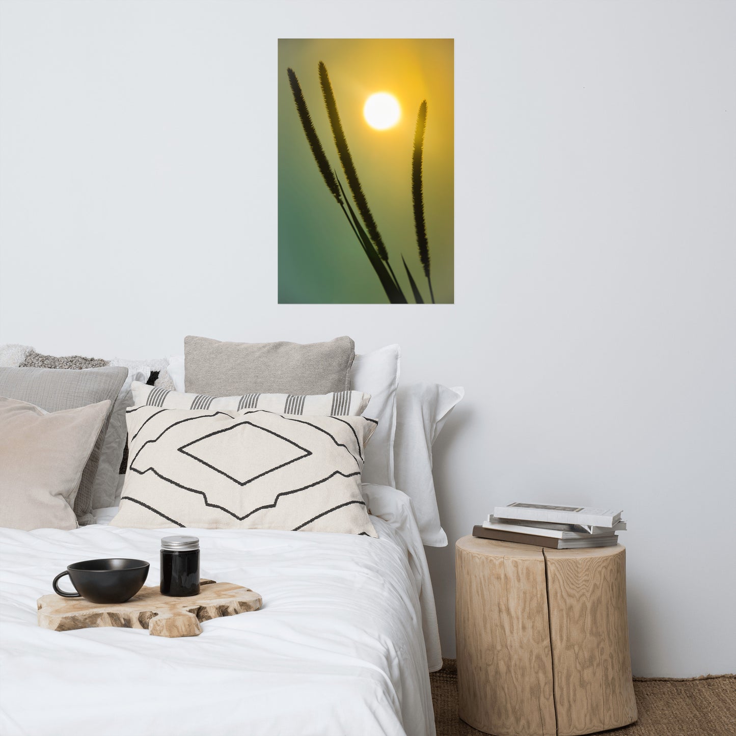 Silhouettes in Sunset Rustic Farmhouse Style Botanical Nature Photo Loose Unframed Wall Art Prints