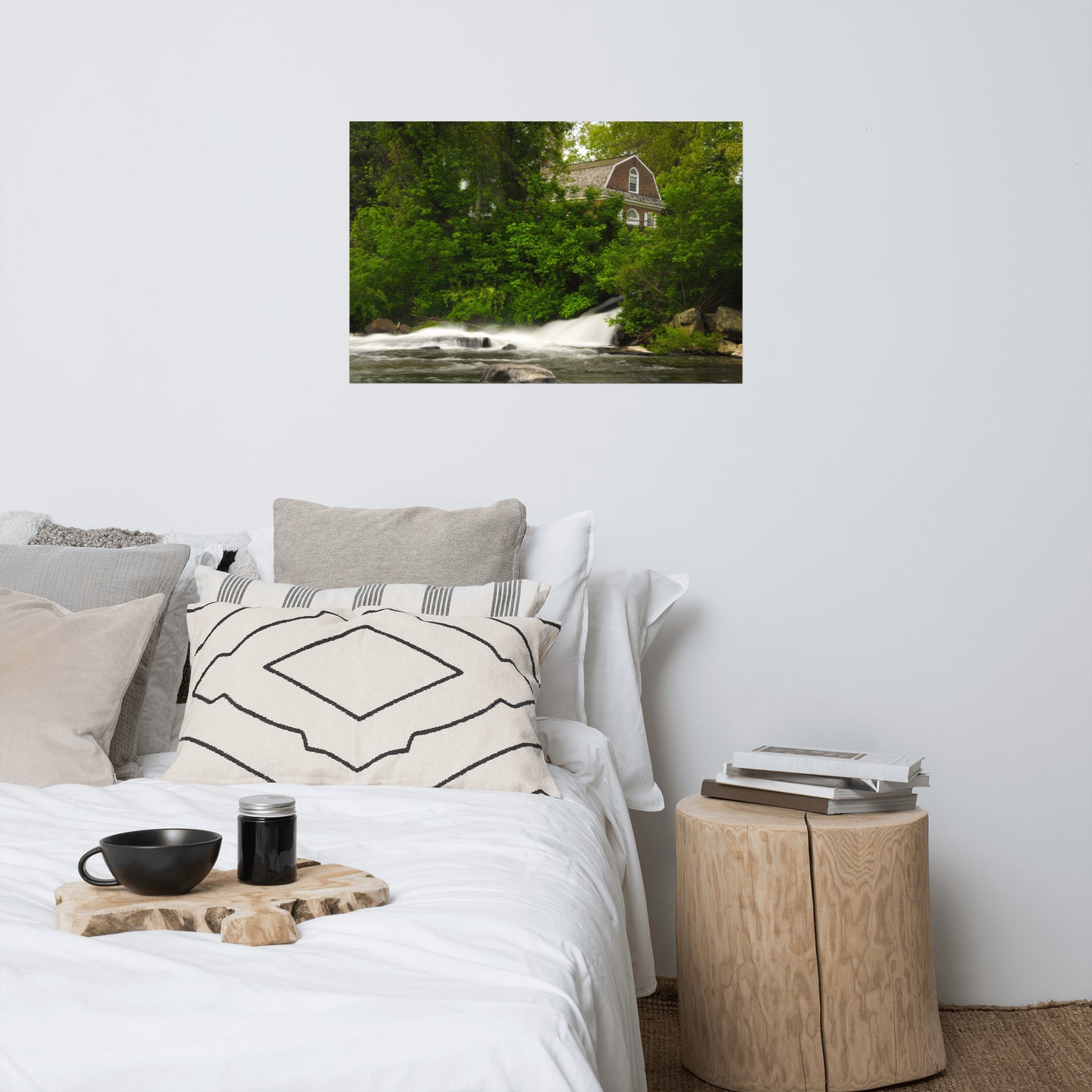 The Brandywine River and First Presbyterian Church Color Rustic Farmhouse Style Landscape Photo Loose Wall Art Prints