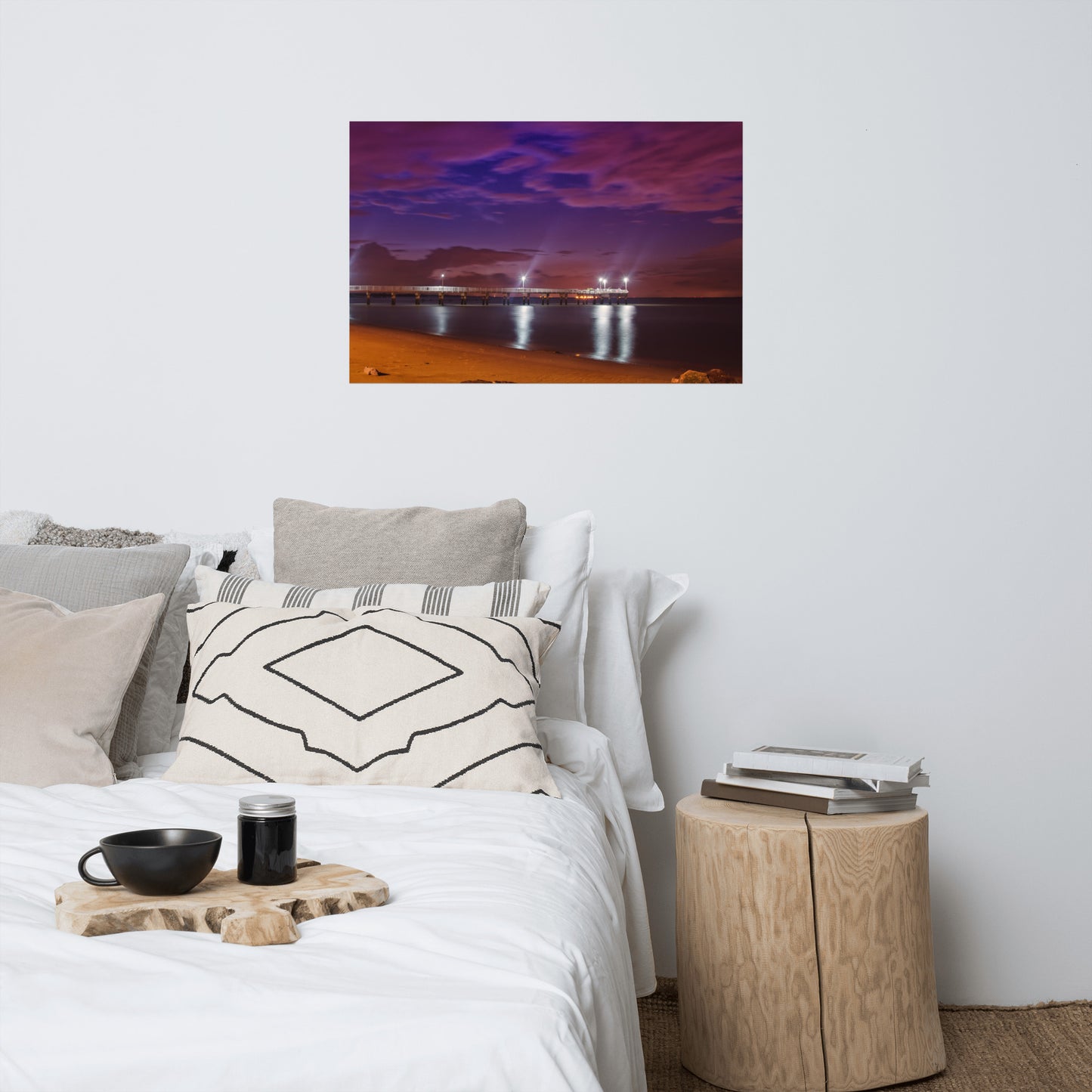 The Pier At Woodland Beach Urban Coastal Landscape Loose Unframed Wall Art Prints
