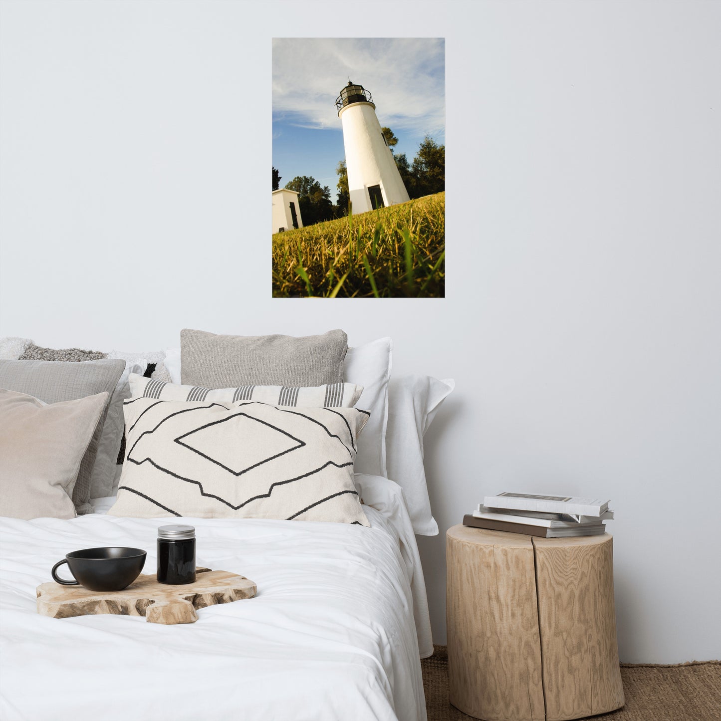 Turkey Point Lighthouse Architectural Coastal Landscape Photo Loose Wall Art Print