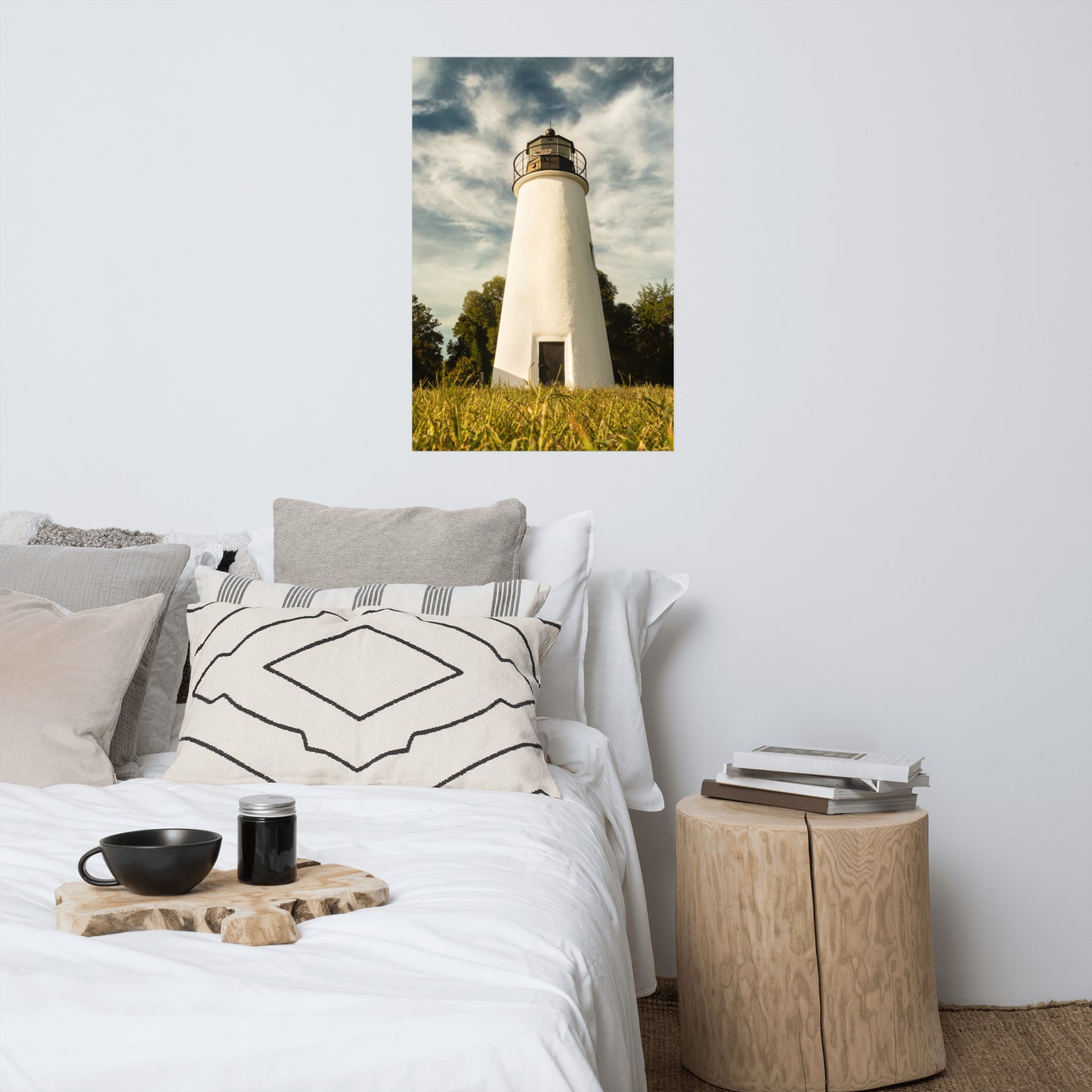 Turkey Point Lighthouse Standing Tall Coastal Architectural Landscape Photo Loose Wall Art Print