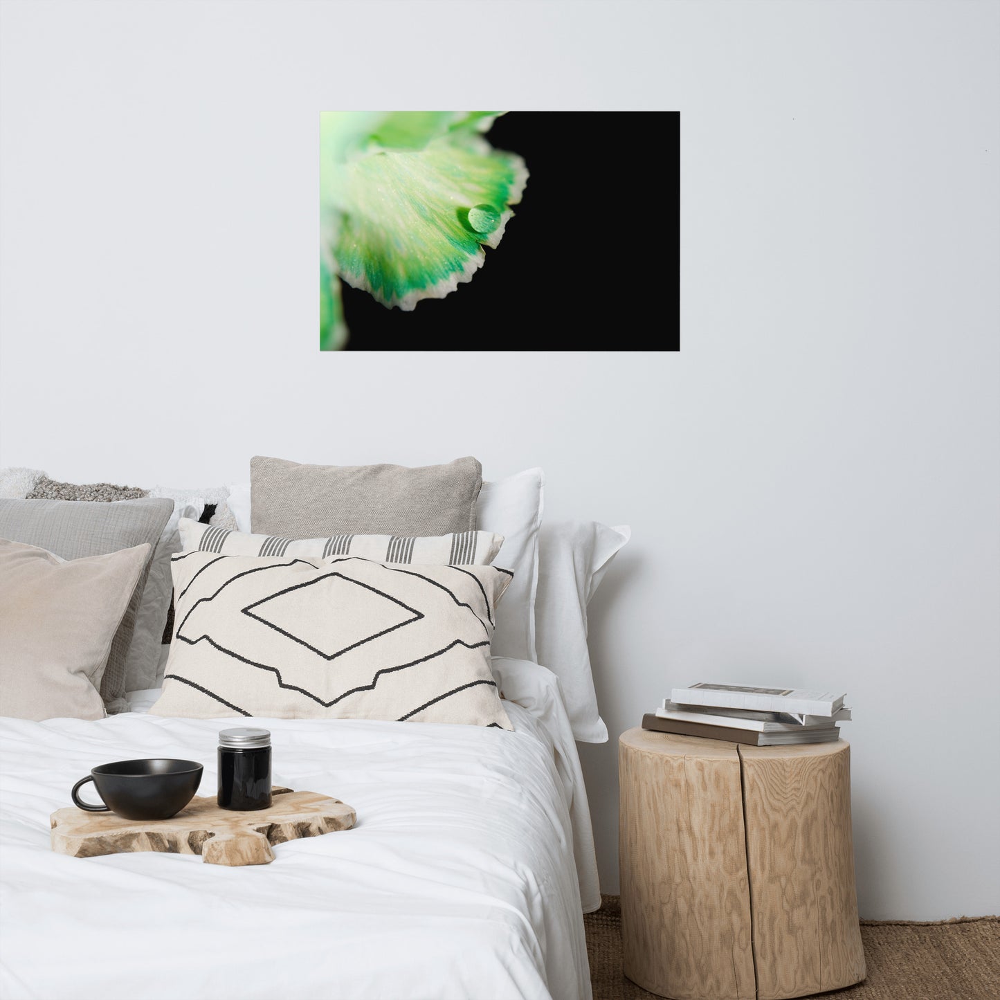 Water Droplet on Carnation Petal Floral Nature Photo Loose Unframed Wall Art Prints
