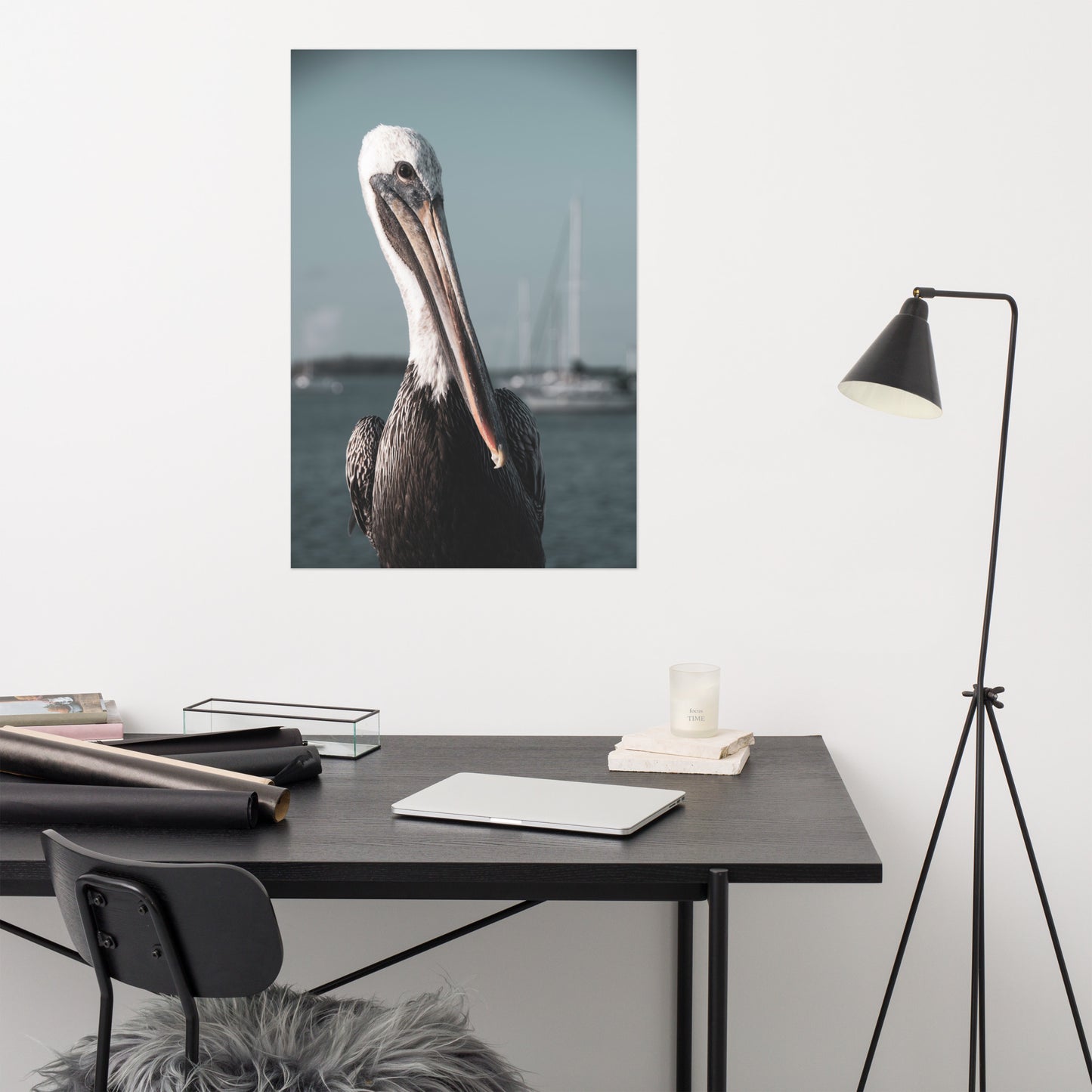 Bob The Pelican 3R Colorized Loose Wall Art Print