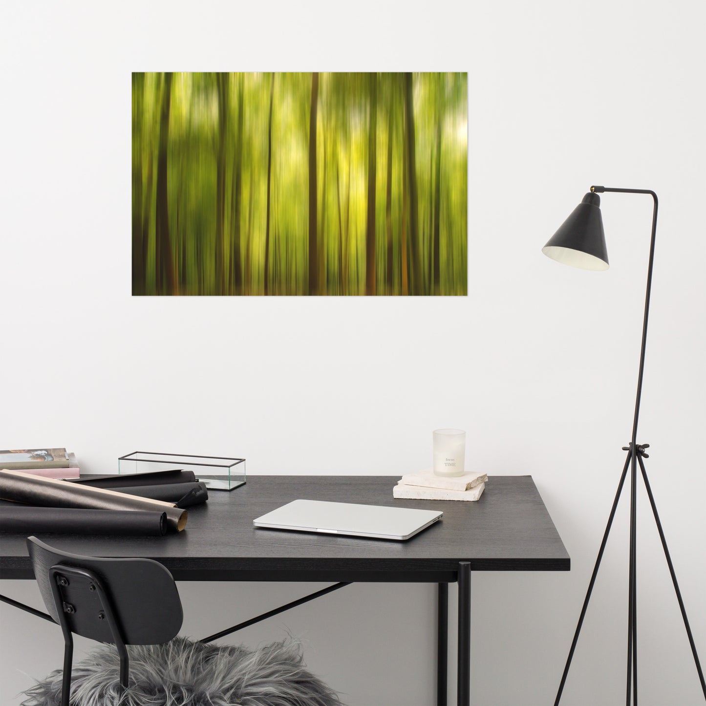 Warmth of the Forests Colors Abstract Rustic Farmhouse Style Landscape Photo Unframed Wall Art Print