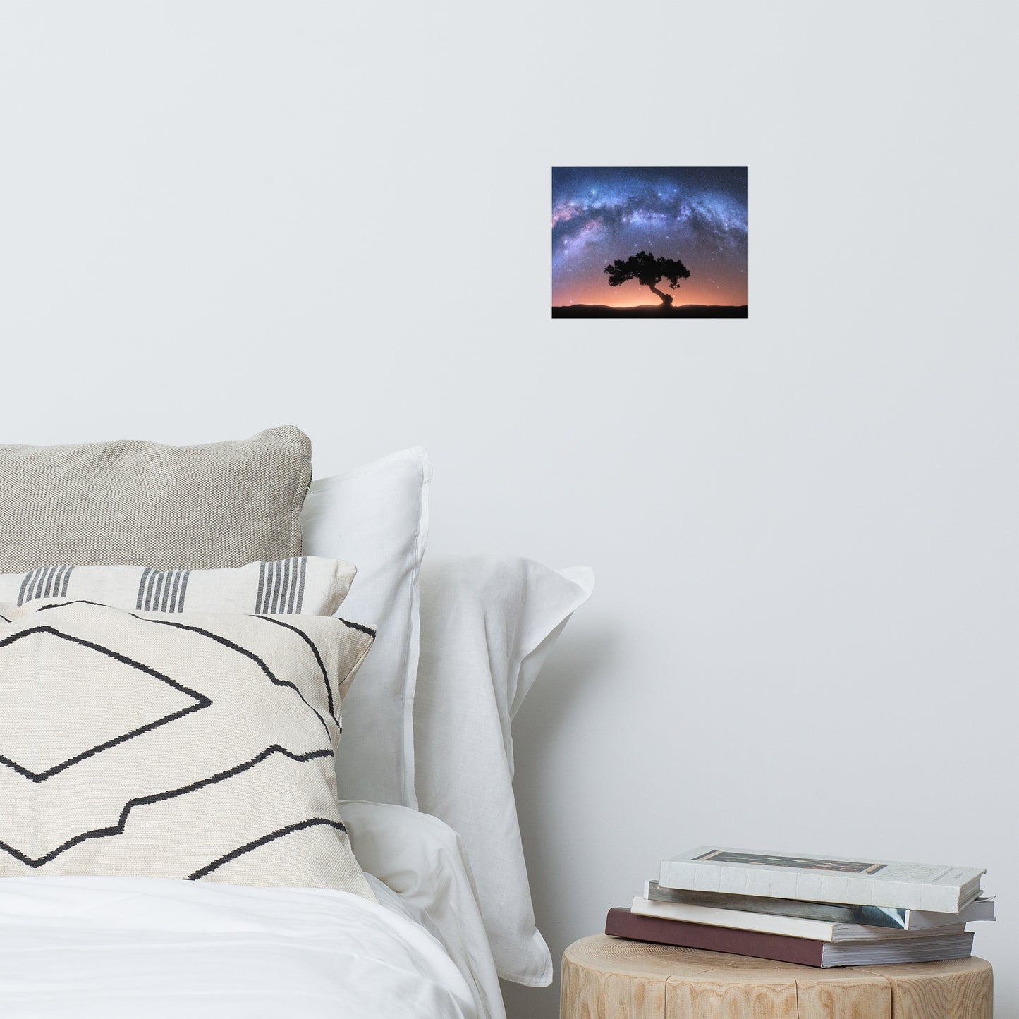 Solitary Sentinel Milky Way Arch and Tree Night Galaxy Modern Rustic Farmhouse Style Landscape Photo Loose Wall Art Prints