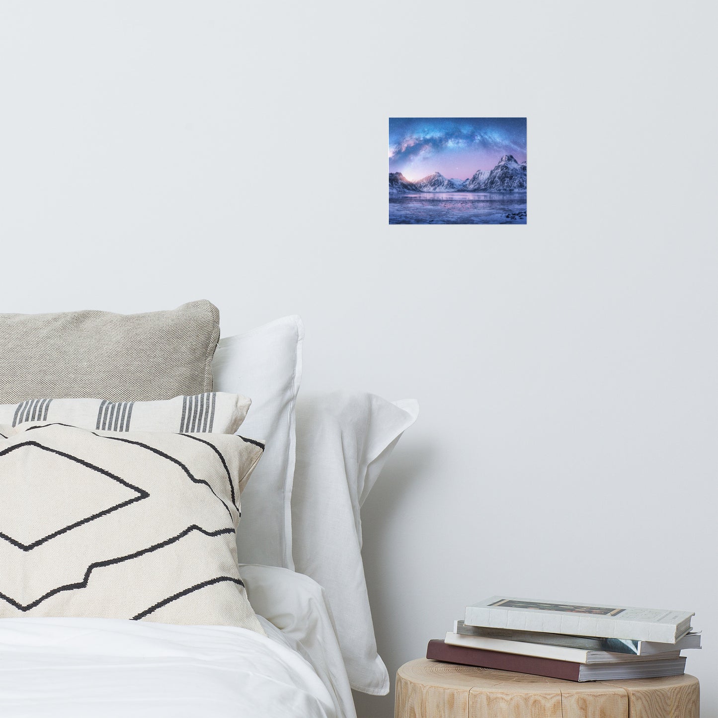 Milky Way Lofoten Islands, Norway Rustic Farmhouse Style Landscape Photo Loose Wall Art Prints