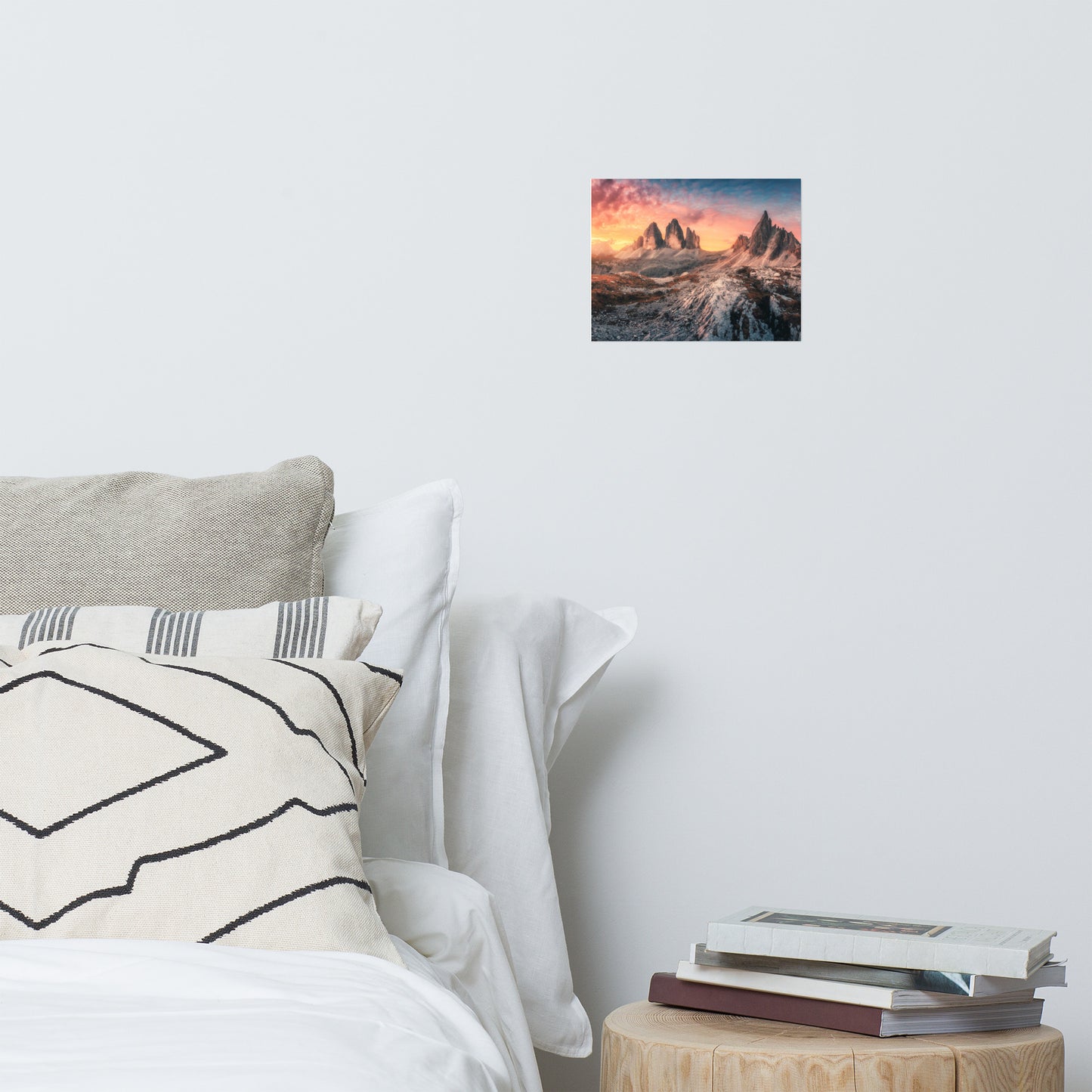Mountains Colorful Cloudy Sunset 2 Rustic Farmhouse Style Landscape Photo Loose Wall Art Prints
