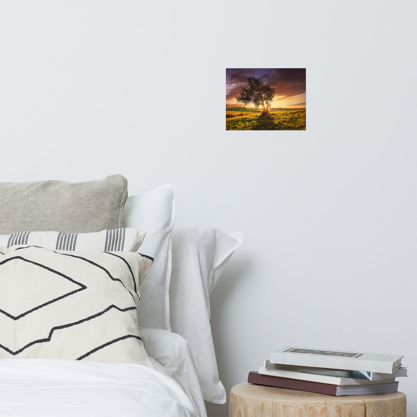 Countryside Olive Tree Sunset Landscape Photo Loose Wall Art Prints