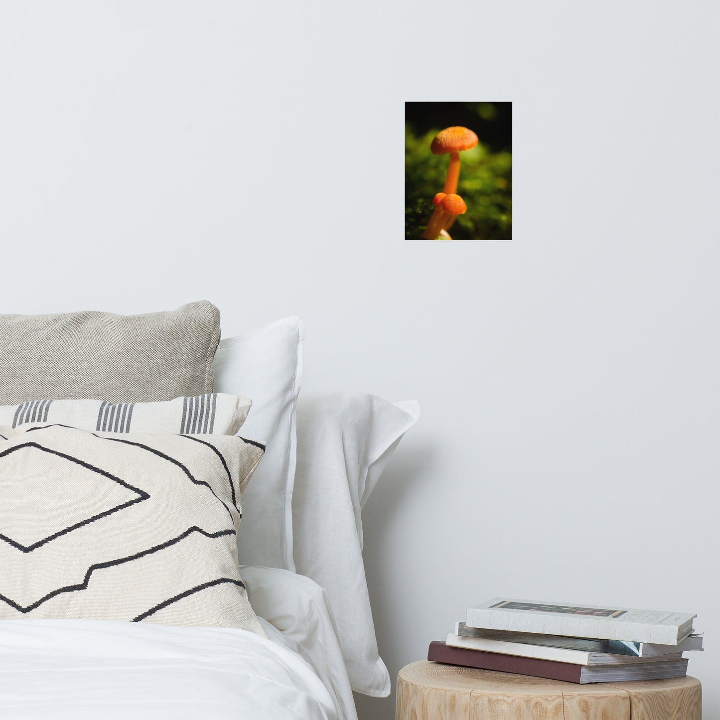 Button Top Mushrooms Rustic Botanical Nature Photo Loose Unframed Wall Art Prints