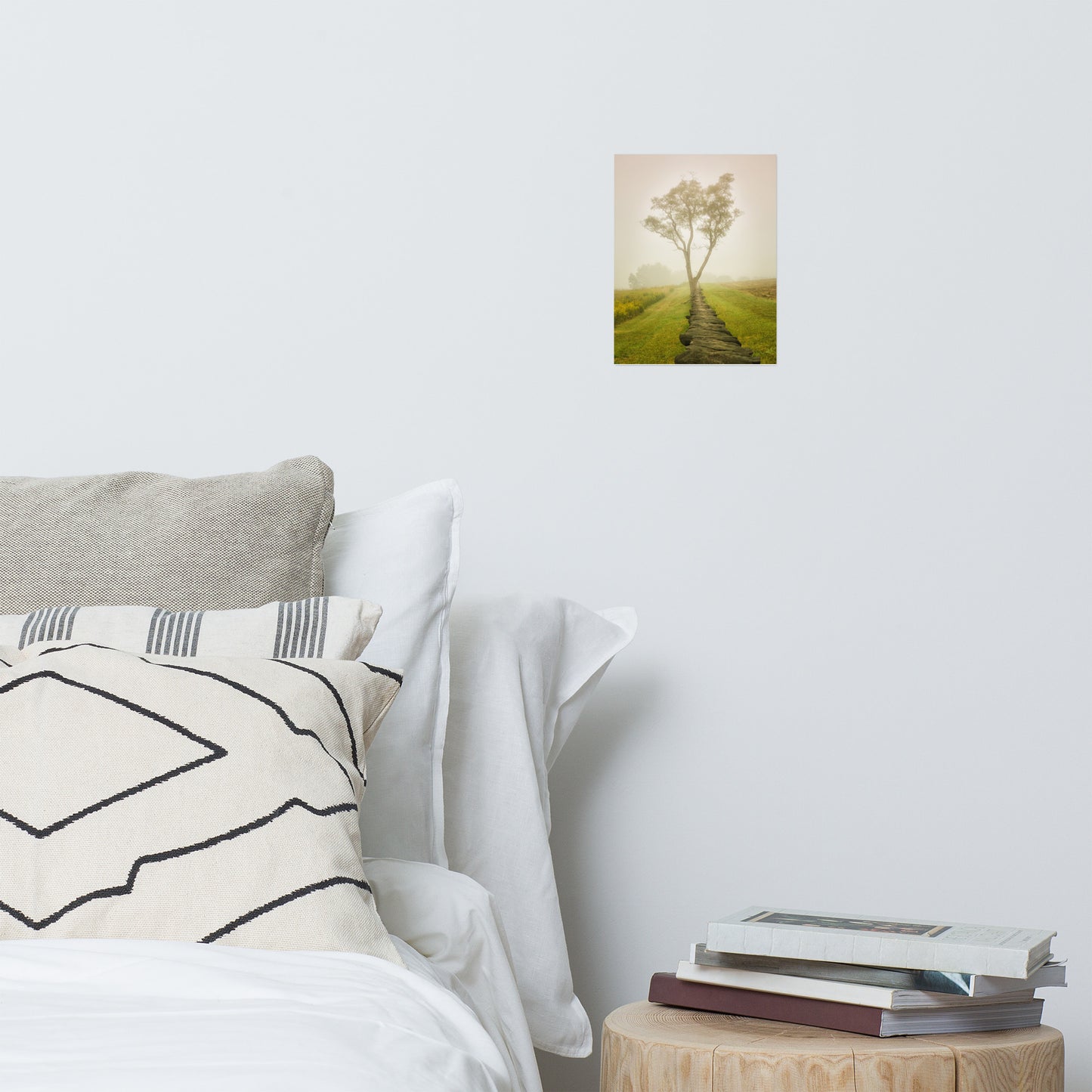 Calming Morning Rustic Farmhouse Style Landscape Photo Loose Wall Art Print