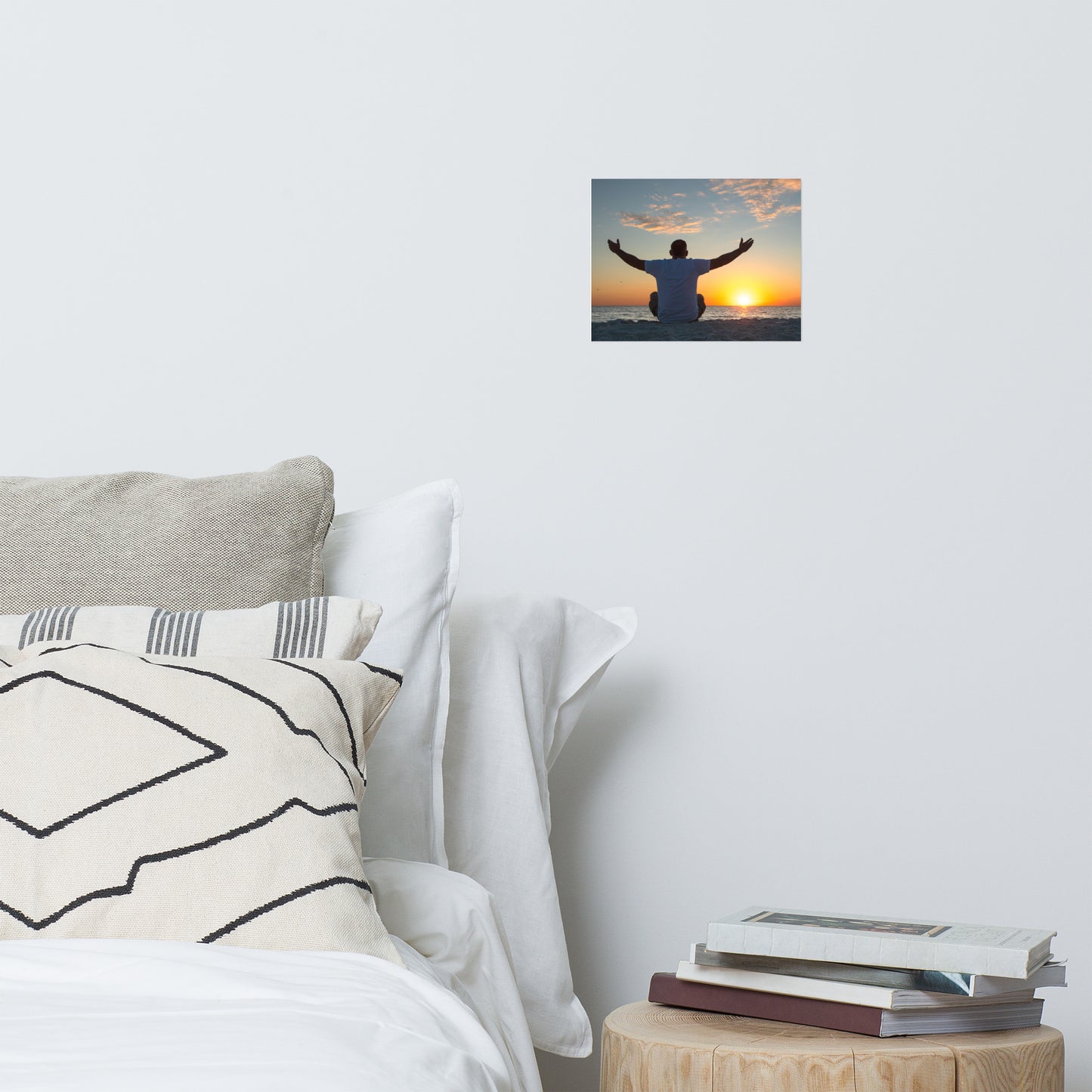 Embrace The Light Sunset Coastal Landscape Photo Paper Poster