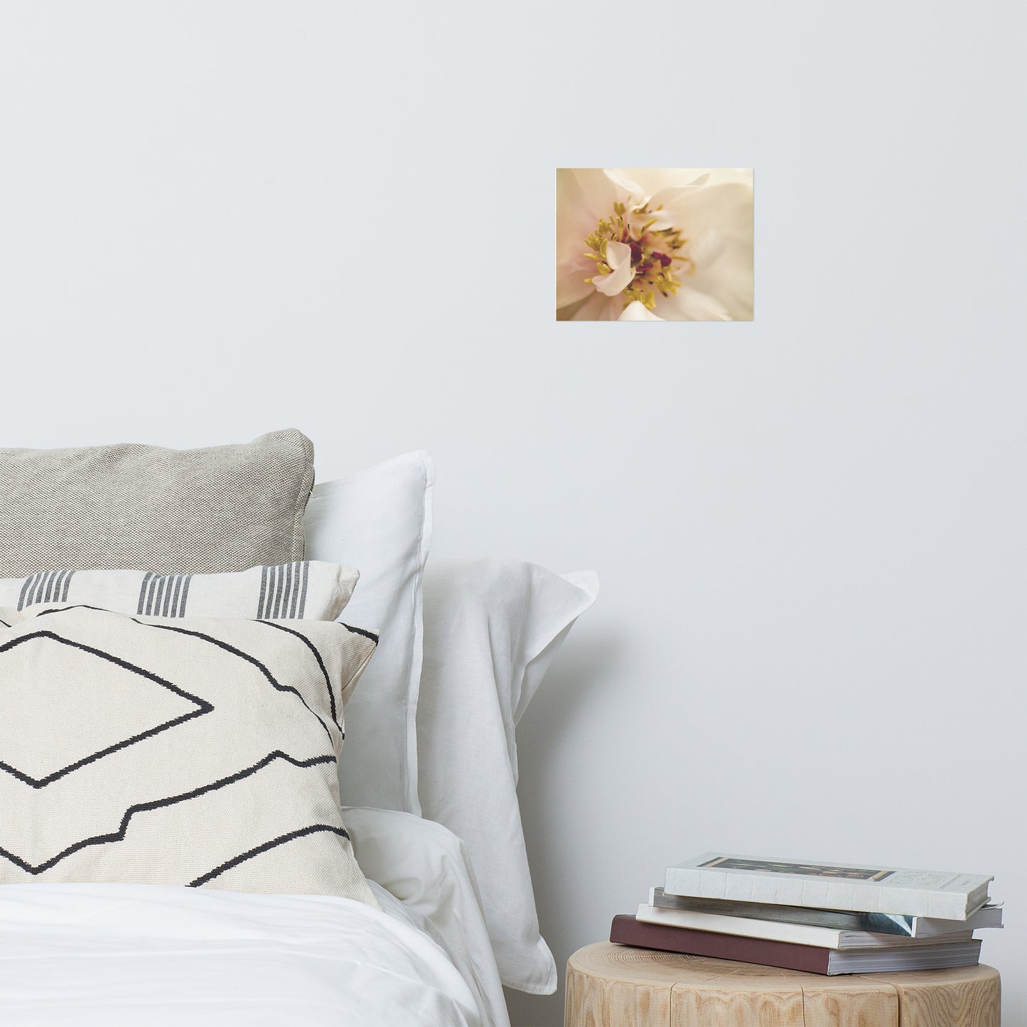 Eye of Peony Moody Midnight Floral Nature Photo Loose Unframed Wall Art Prints