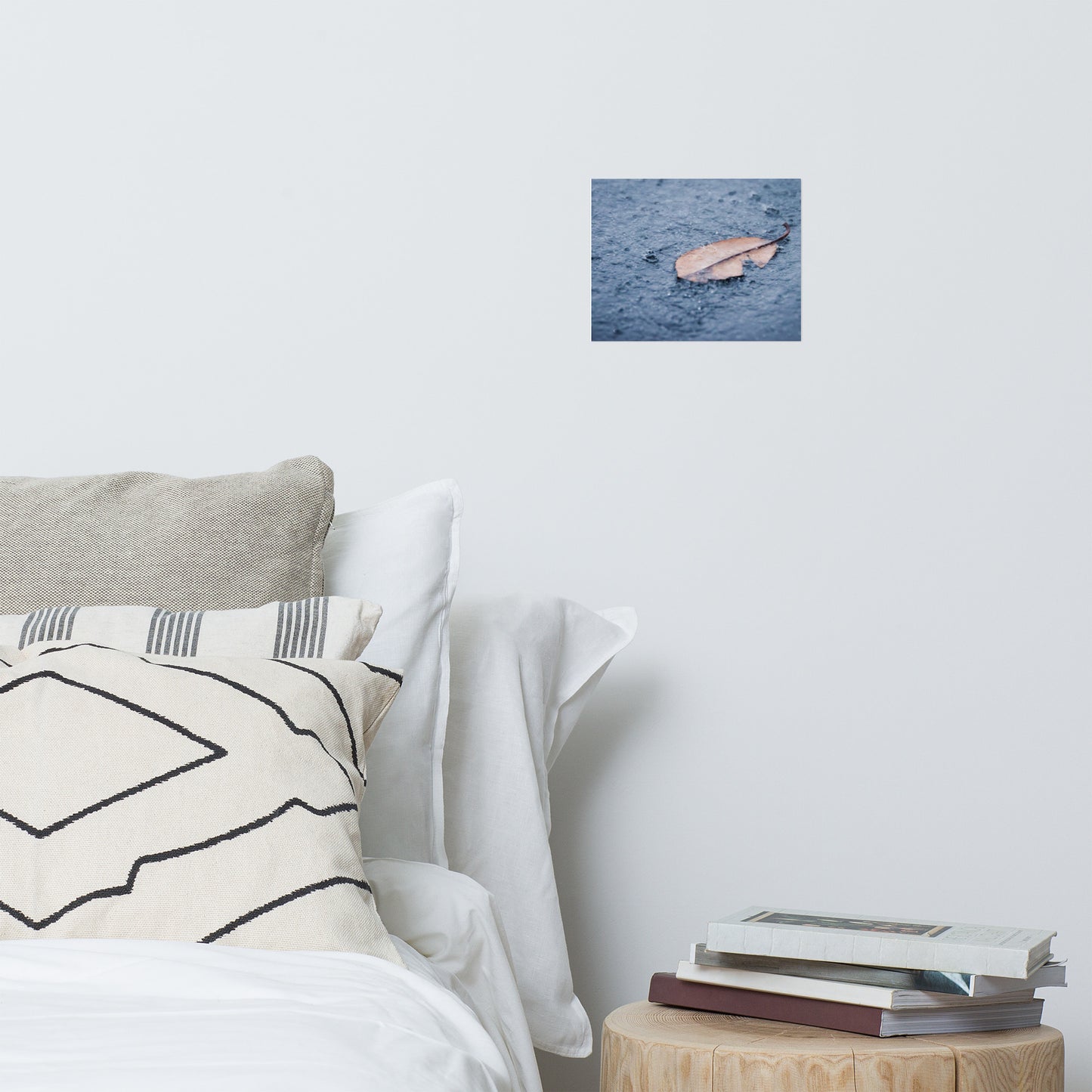 Fallen Leaf in The Rain Color Farmhouse Style Botanical Nature Photo Loose Unframed Wall Art Prints