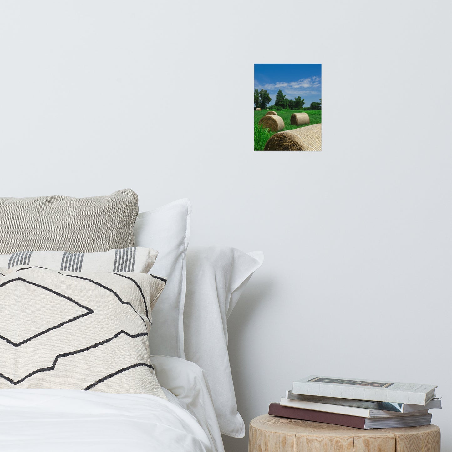 Hay Whatcha Doin' in the Field Rustic Farmhouse Style Landscape Photo Loose Wall Art Print