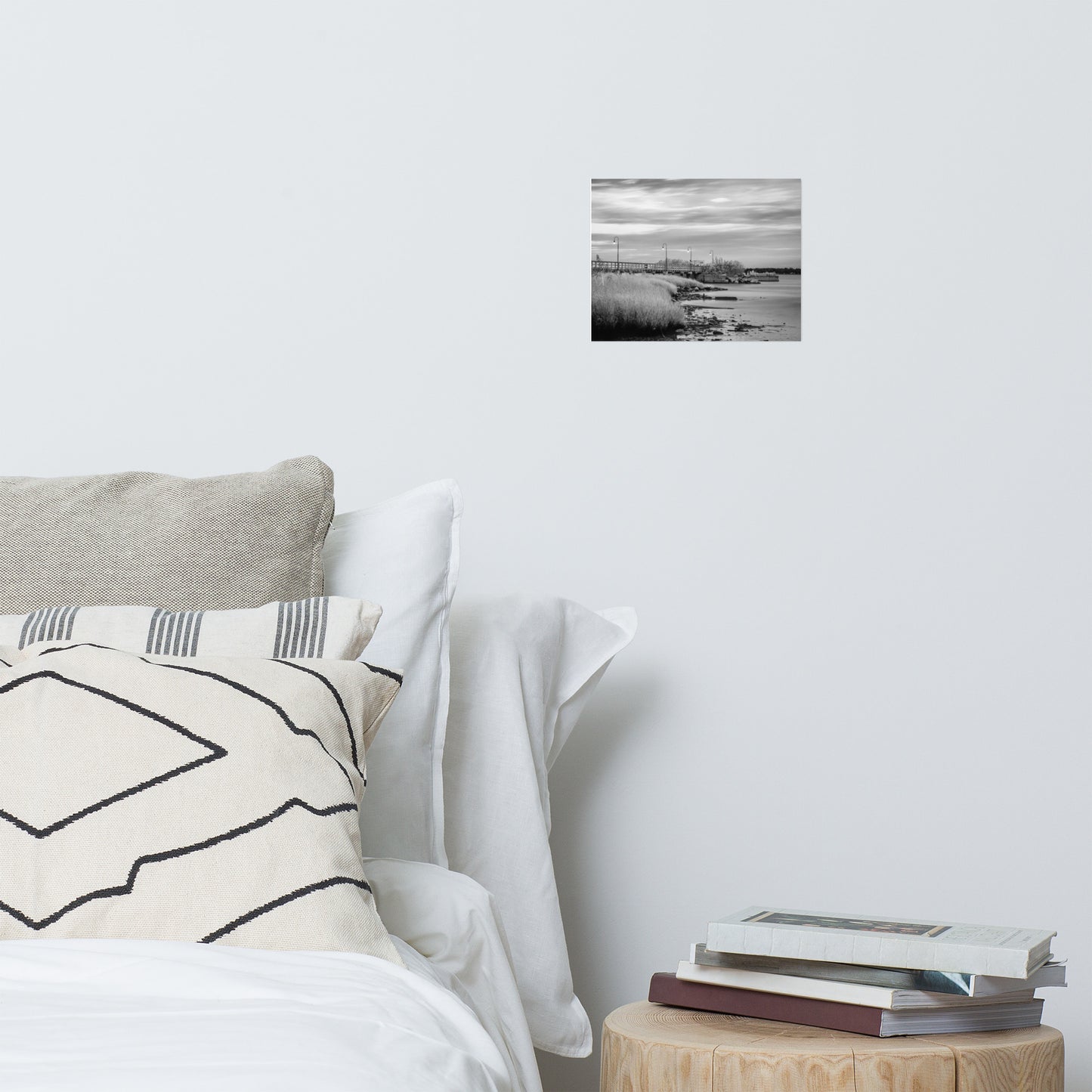Historic New Castle 2 Black and White Coastal Landscape Photo Loose Wall Art Prints