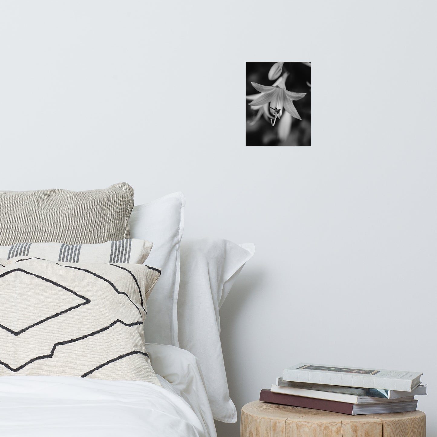 Hosta Bloom Black and White Floral Nature Photo Loose Unframed Wall Art Prints
