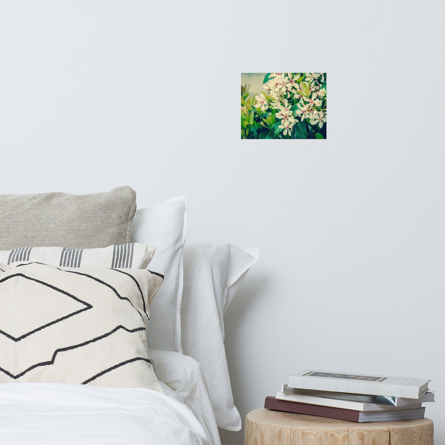 Indian Hawthorn Shrub in Bloom Colorized Floral Nature Photo Loose Unframed Wall Art Prints
