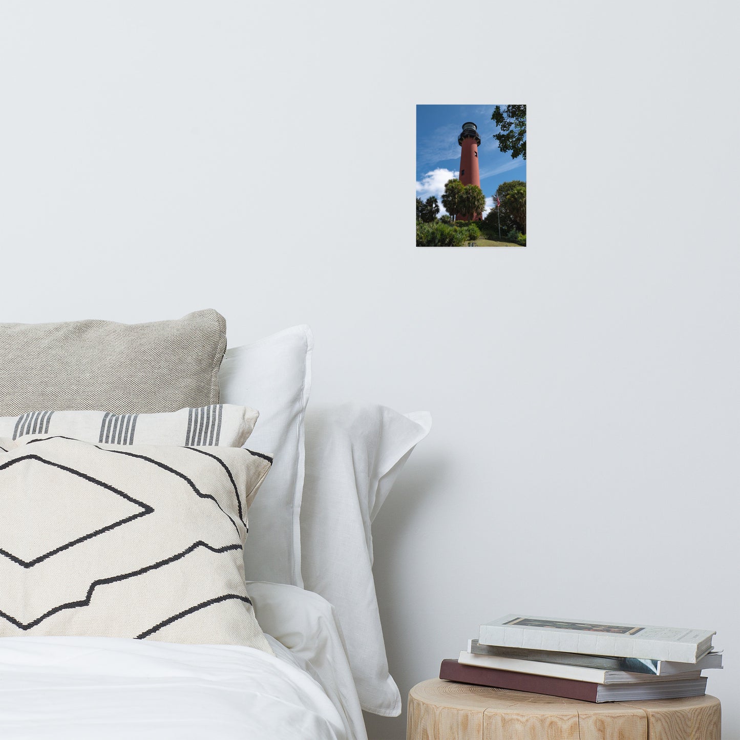 Jupiter Lighthouse 2 Color Coastal Architectural Landscape Photo Loose Wall Art Print