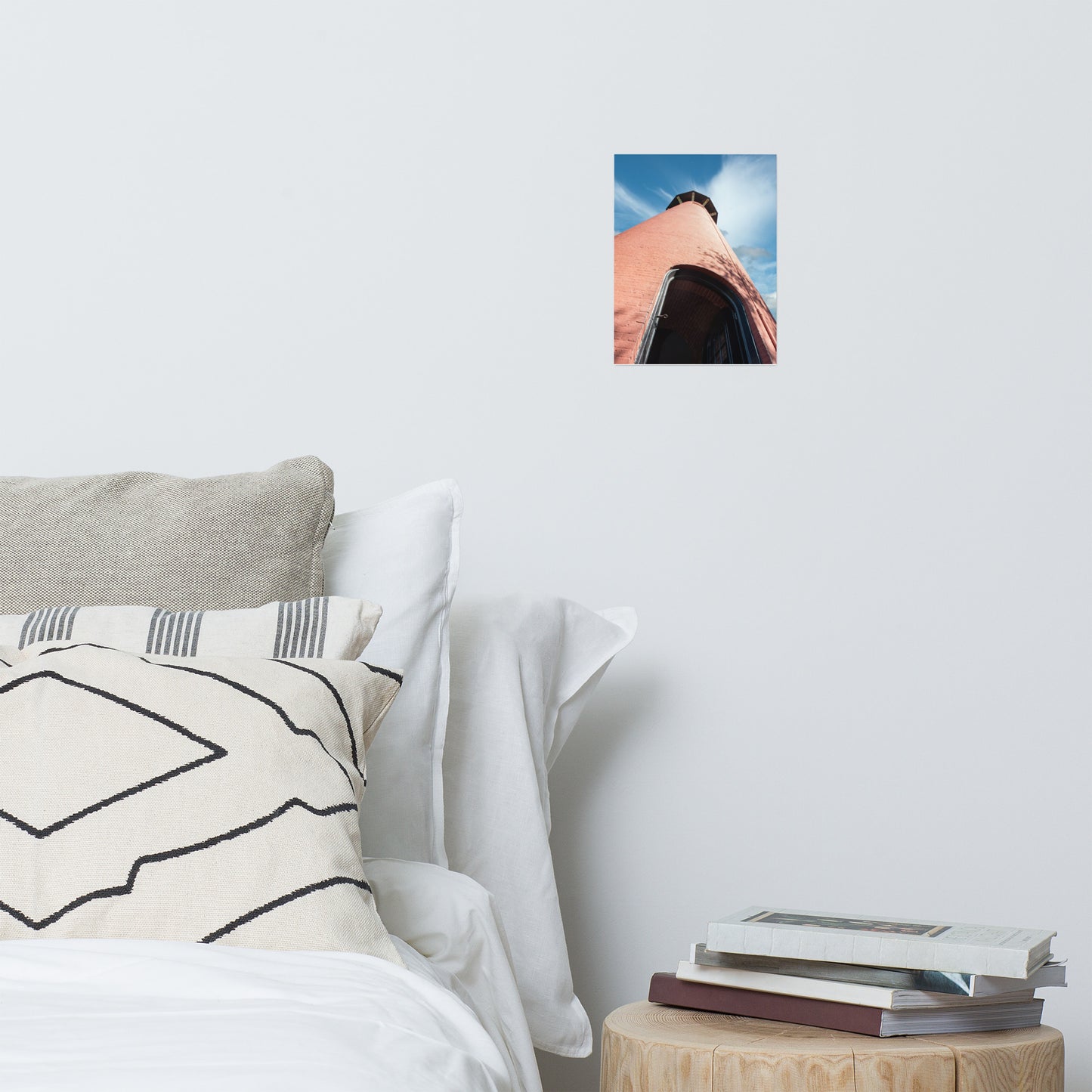 Jupiter Lighthouse Against Sky Coastal Architectural Photo Loose Art print