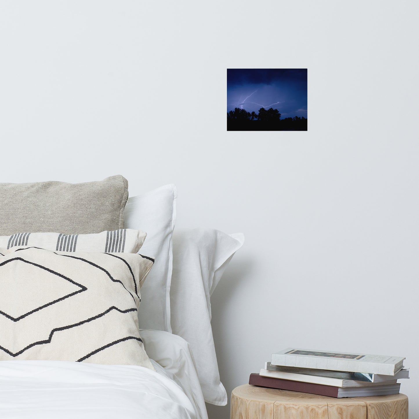 Lightning Over The Valley Rustic Farmhouse Style Nature Landscape Photo Loose Unframed Wall Art Prints