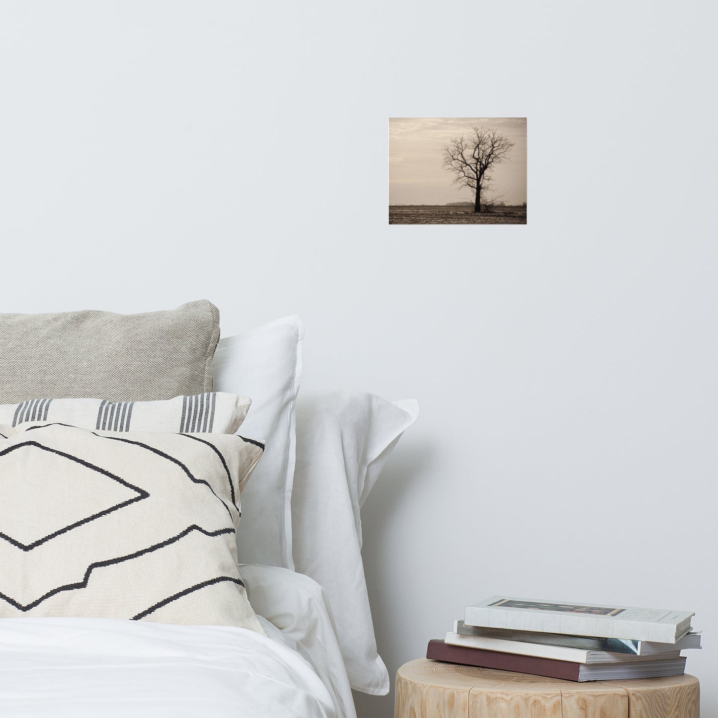 Lonely Tree Rustic Farmhouse Style Abstract Landscape Photo Loose Wall Art Prints