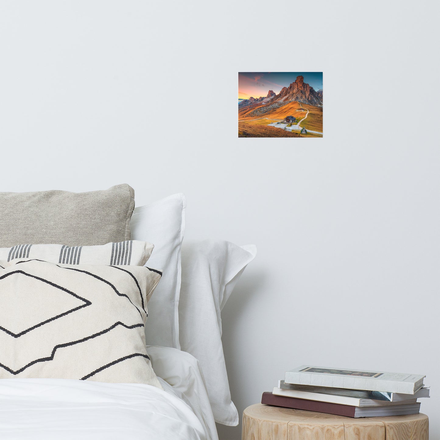Majestic Sunset and Alpine Mountain Pass Rustic Farmhouse Style Landscape Photo Loose Wall Art Prints