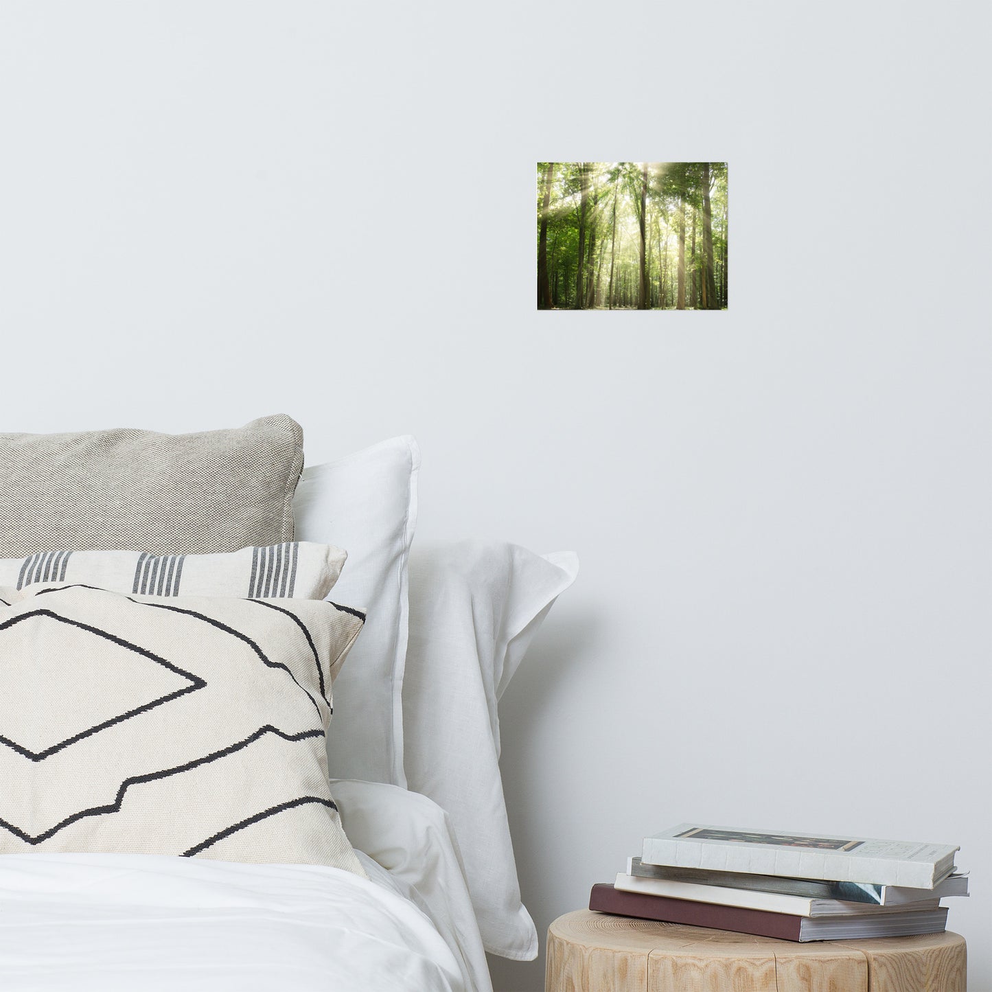 Sun Rays Through Treetops Rustic Farmhouse Style Landscape Photo Loose Wall Art Prints