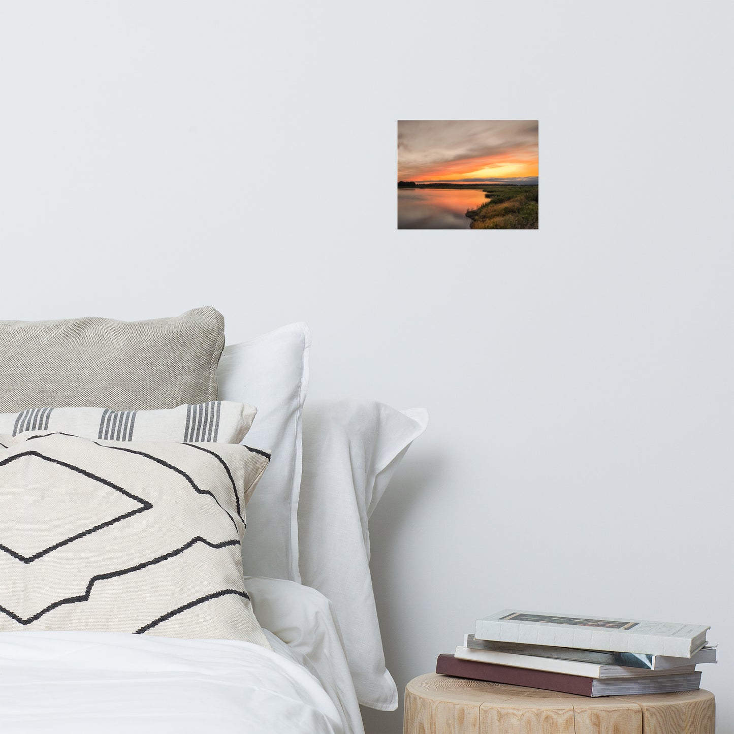 Sunset Over Woodland Marsh Landscape Photo Loose Wall Art Prints