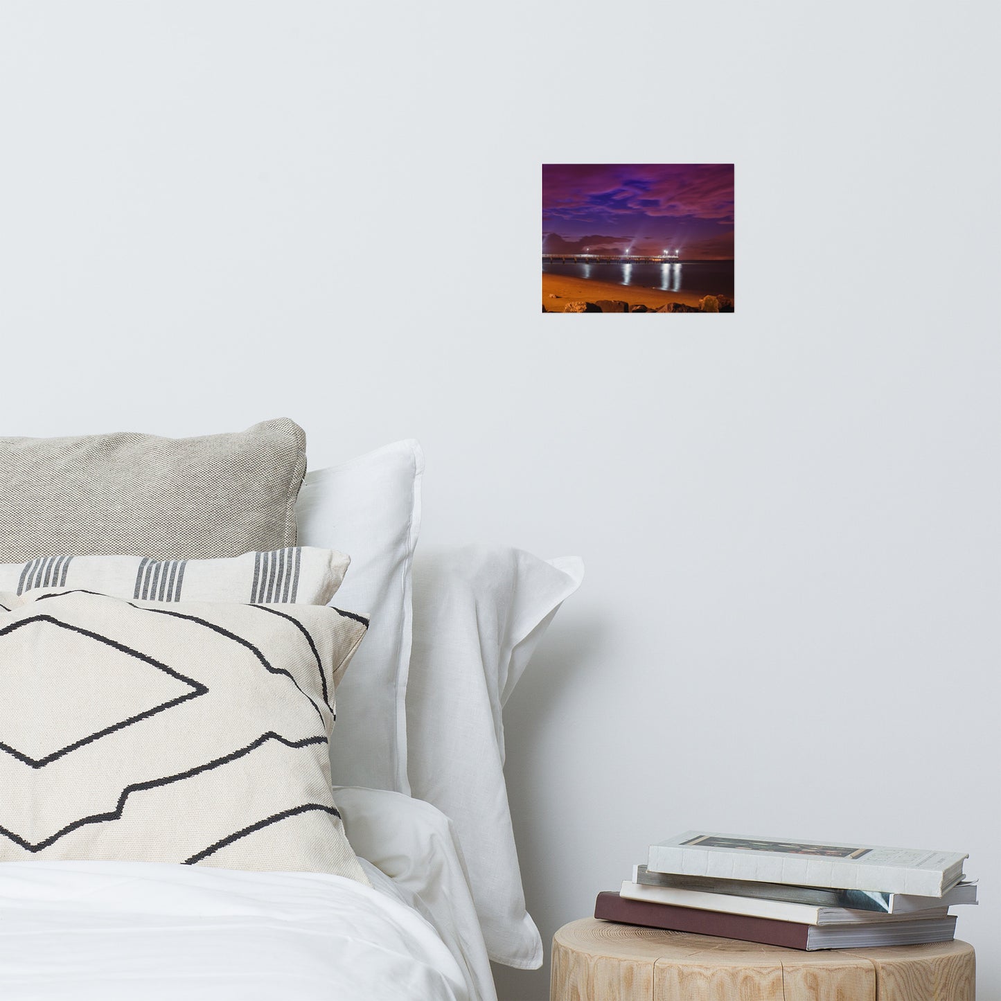 The Pier At Woodland Beach Urban Coastal Landscape Loose Unframed Wall Art Prints