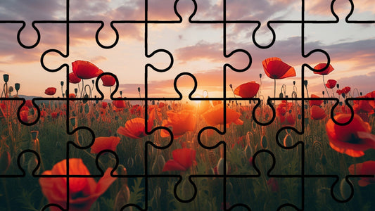 Digital Jigsaw Puzzle "A field of Memories" Photorealistic Digital Floral Artwork