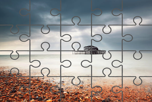 Abandoned West Pier Coastal Photograph Digital Jigsaw Puzzle