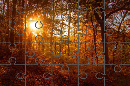 Autumn Sunset Landscape Photograph Digital Jigsaw Puzzle