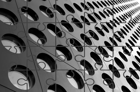 Binary Rhythm Architectural Photograph Digital Jigsaw Puzzle